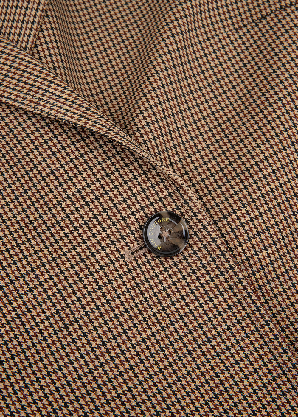 Waterproof Straight-Fit Short Trenchcoat | Houndstooth Check