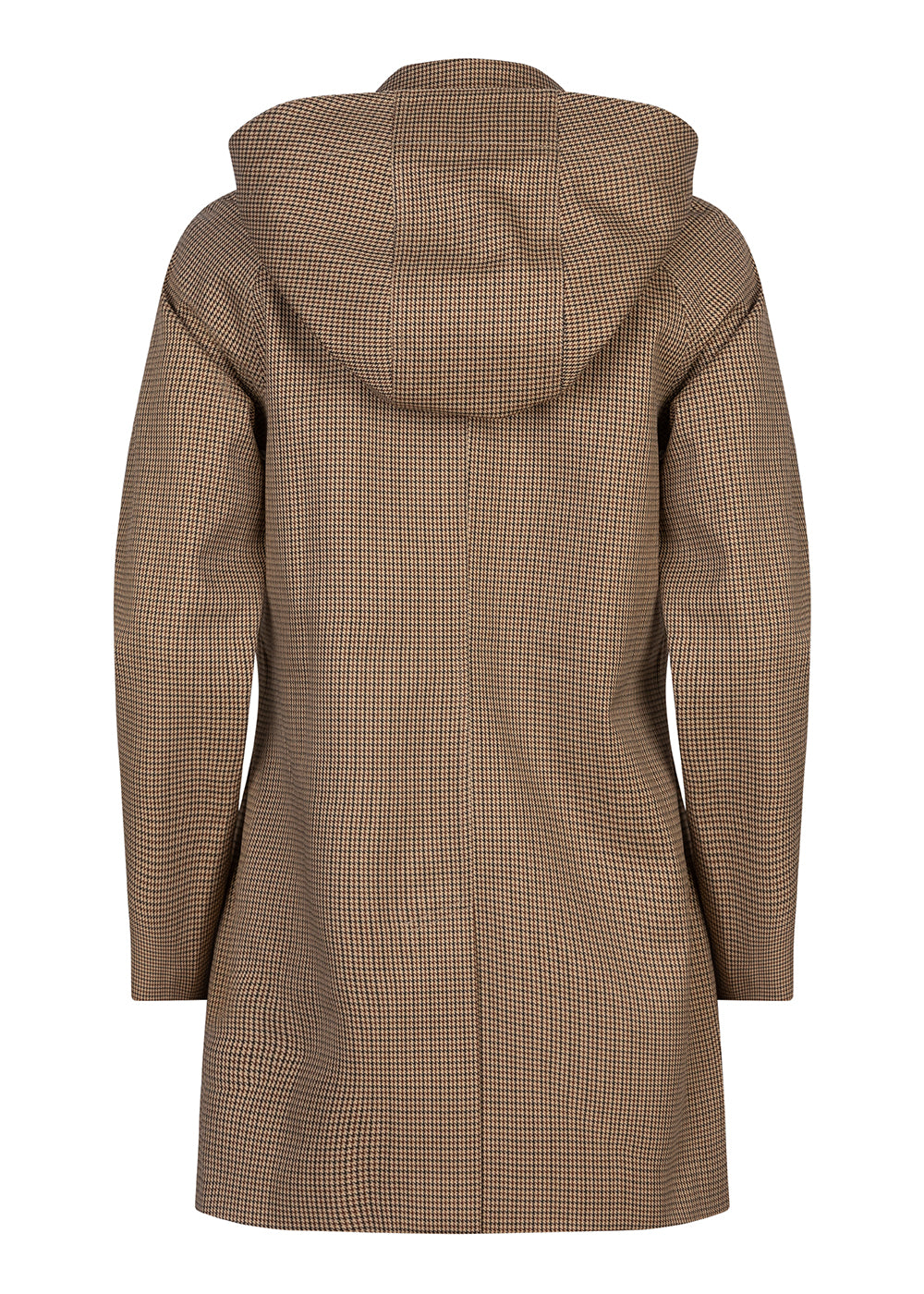 Waterproof Straight-Fit Short Trenchcoat | Houndstooth Check