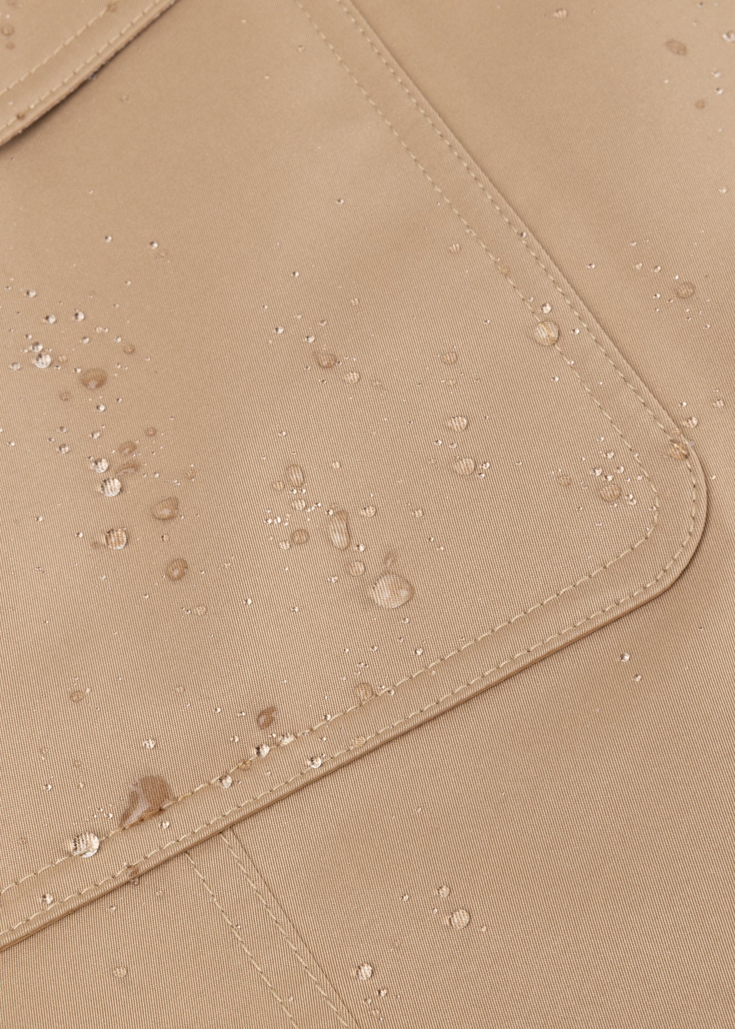 Waterproof Tailored To Fit Trenchcoat | Dark Satin Camel