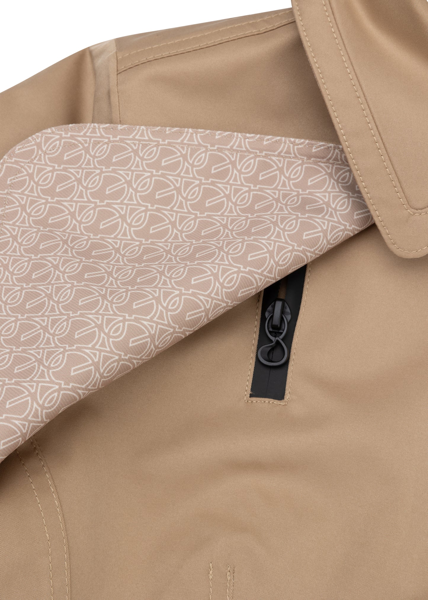 Waterproof Tailored To Fit Trenchcoat | Dark Satin Camel