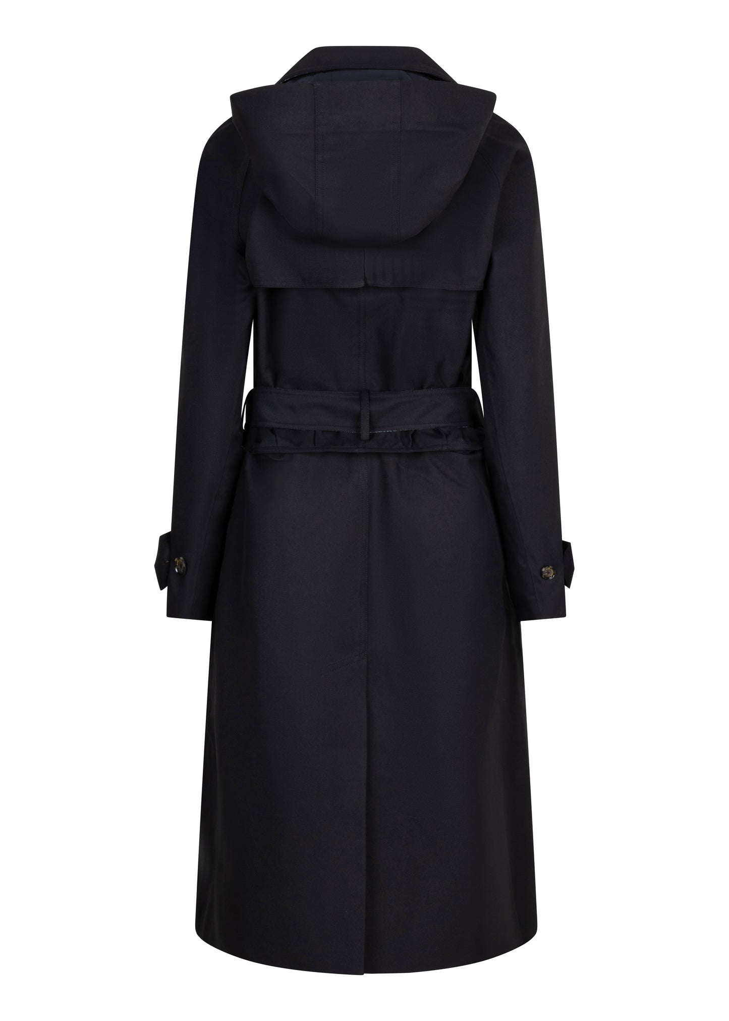 Waterproof Zip-Off Straight-Fit Trenchcoat | Black