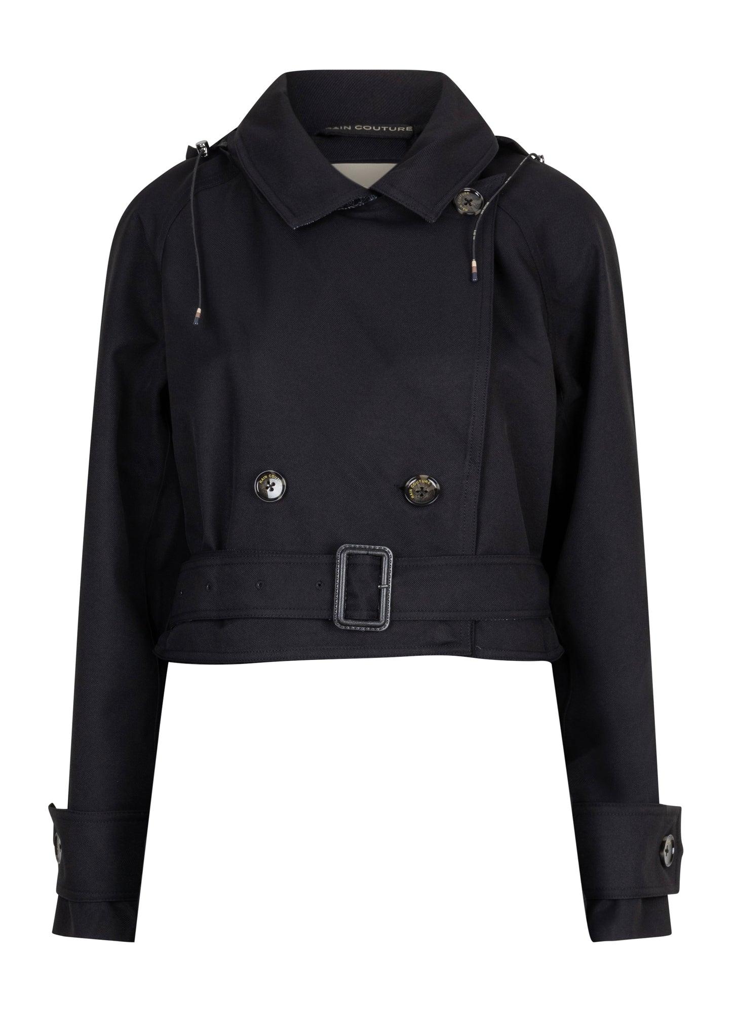 Waterproof Zip-Off Straight-Fit Trenchcoat | Black
