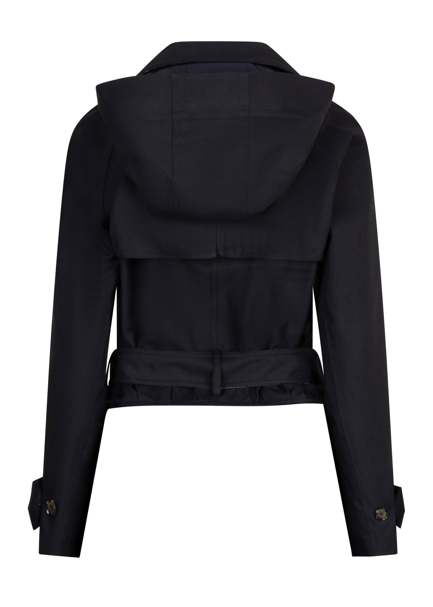 Waterproof Zip-Off Straight-Fit Trenchcoat | Black