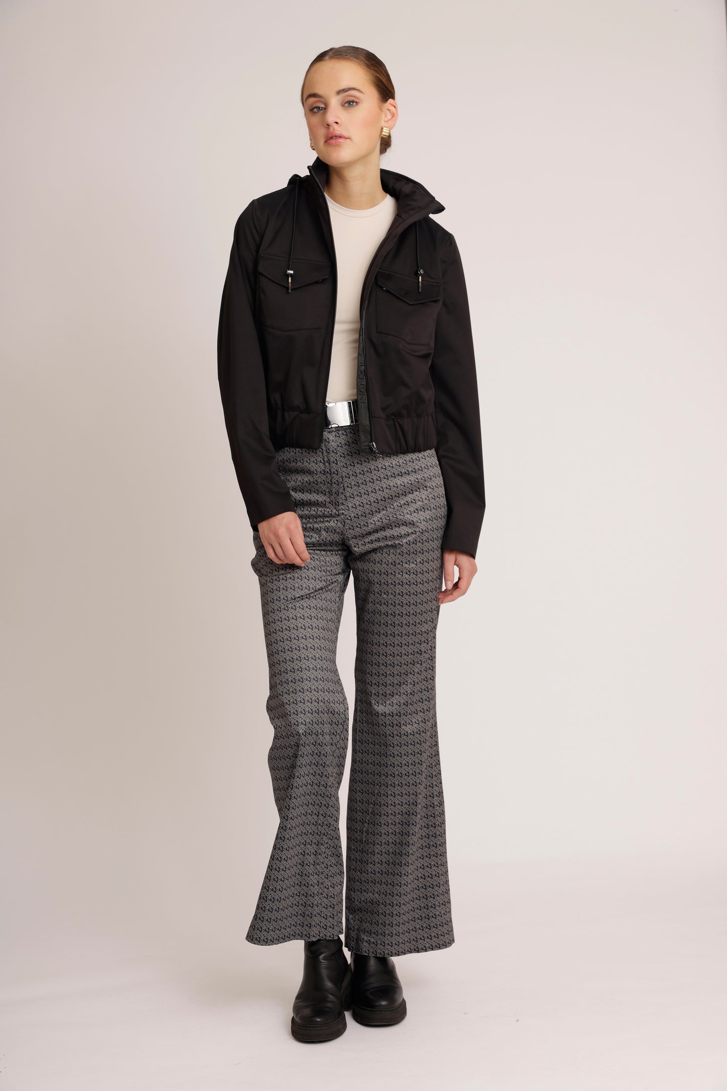 Waterproof Stretchable Bomber Jacket | Black
