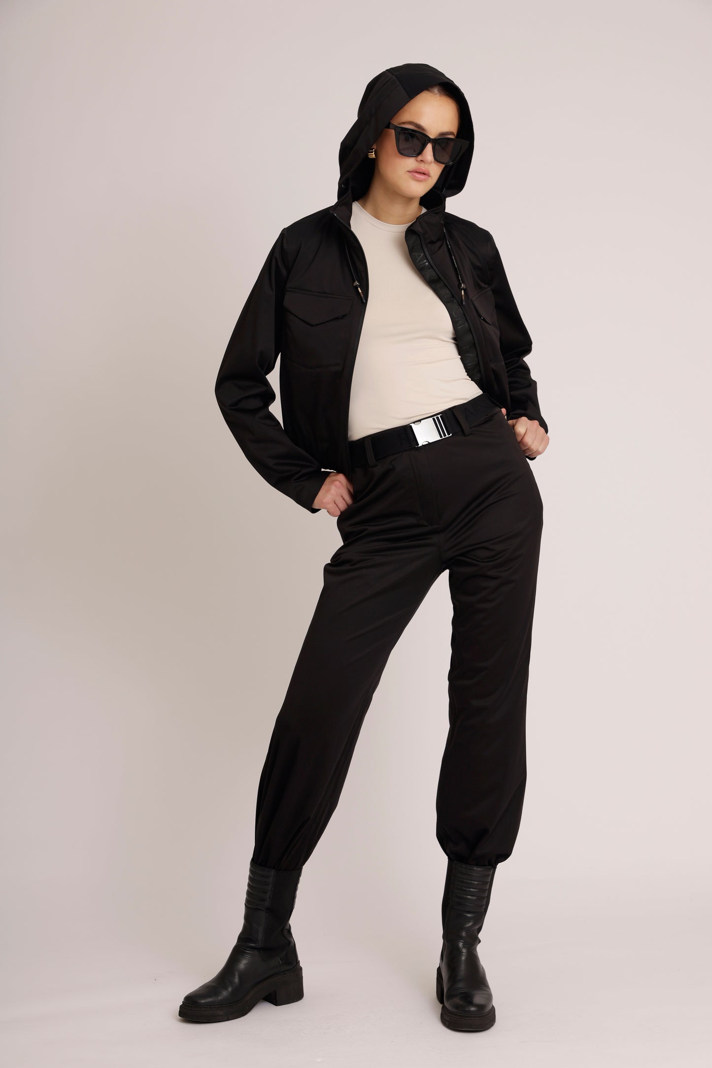 Waterproof Stretchable Bomber Jacket | Black