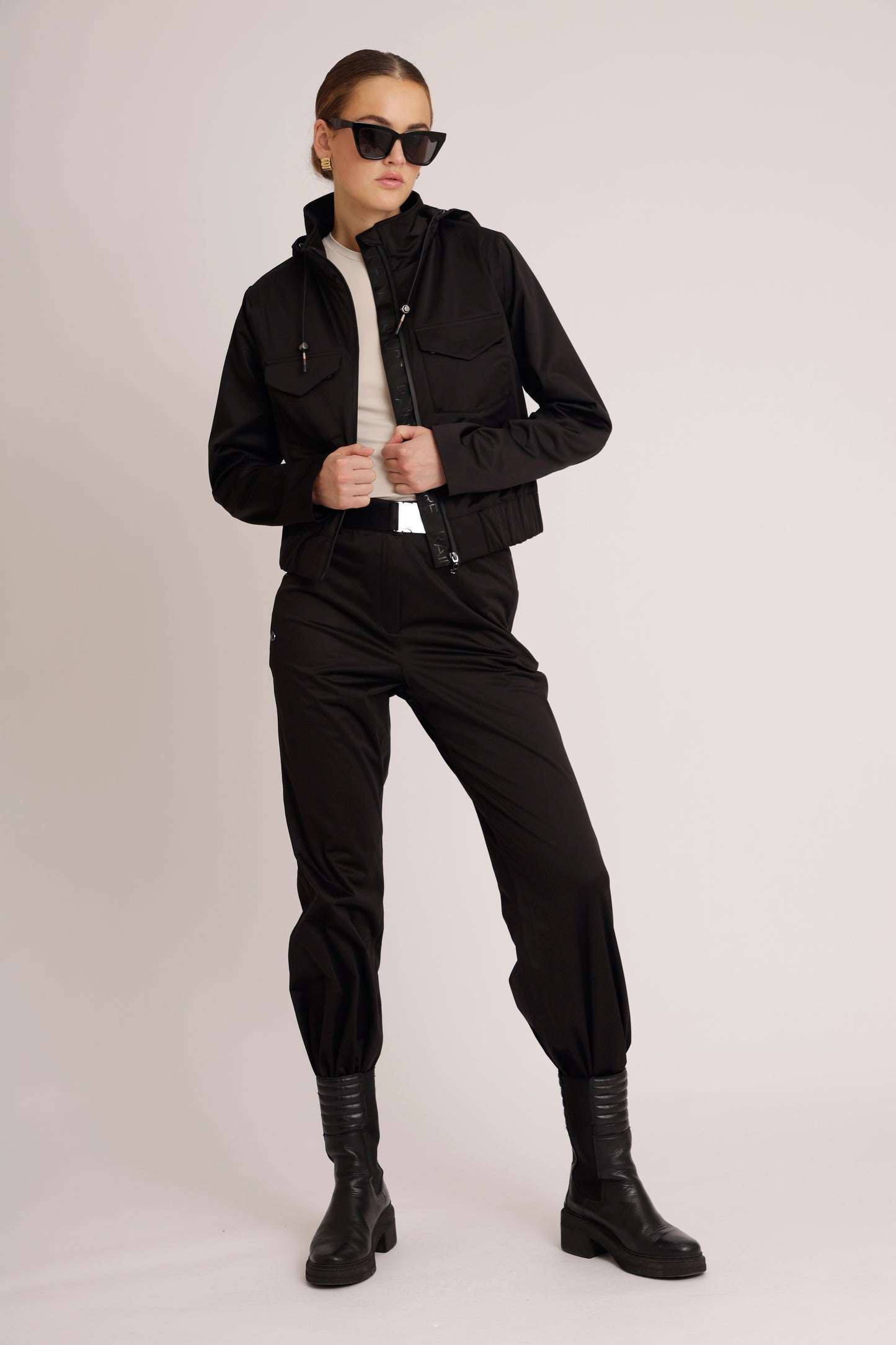 Waterproof Stretchable Bomber Jacket | Black