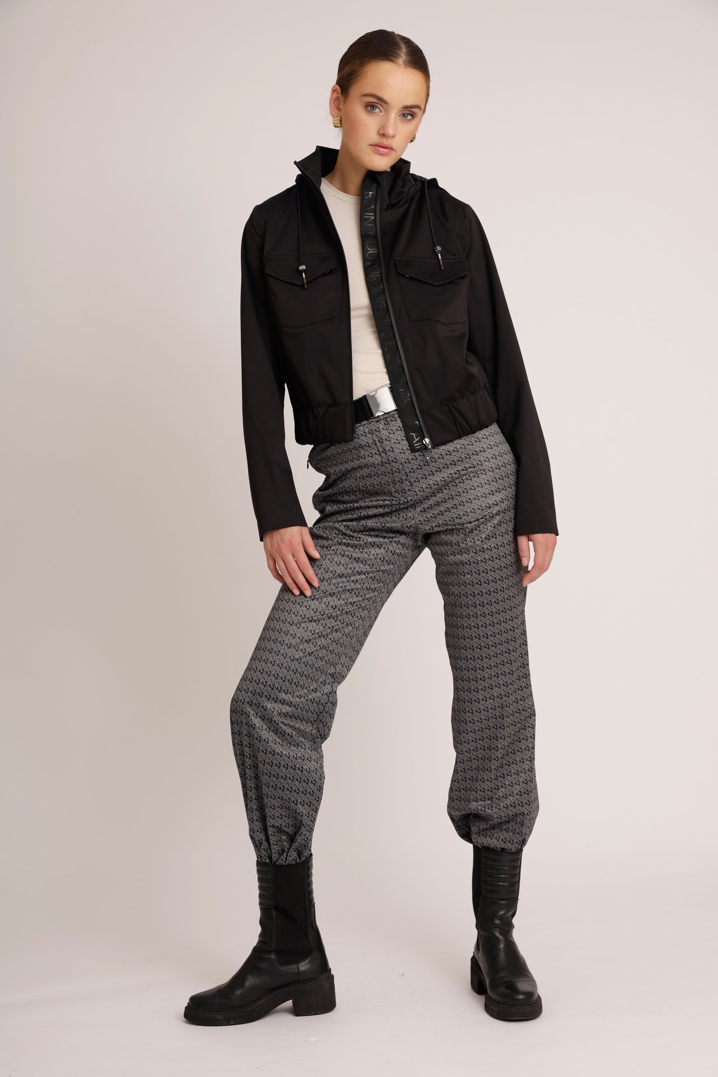Waterproof Stretchable Bomber Jacket | Black