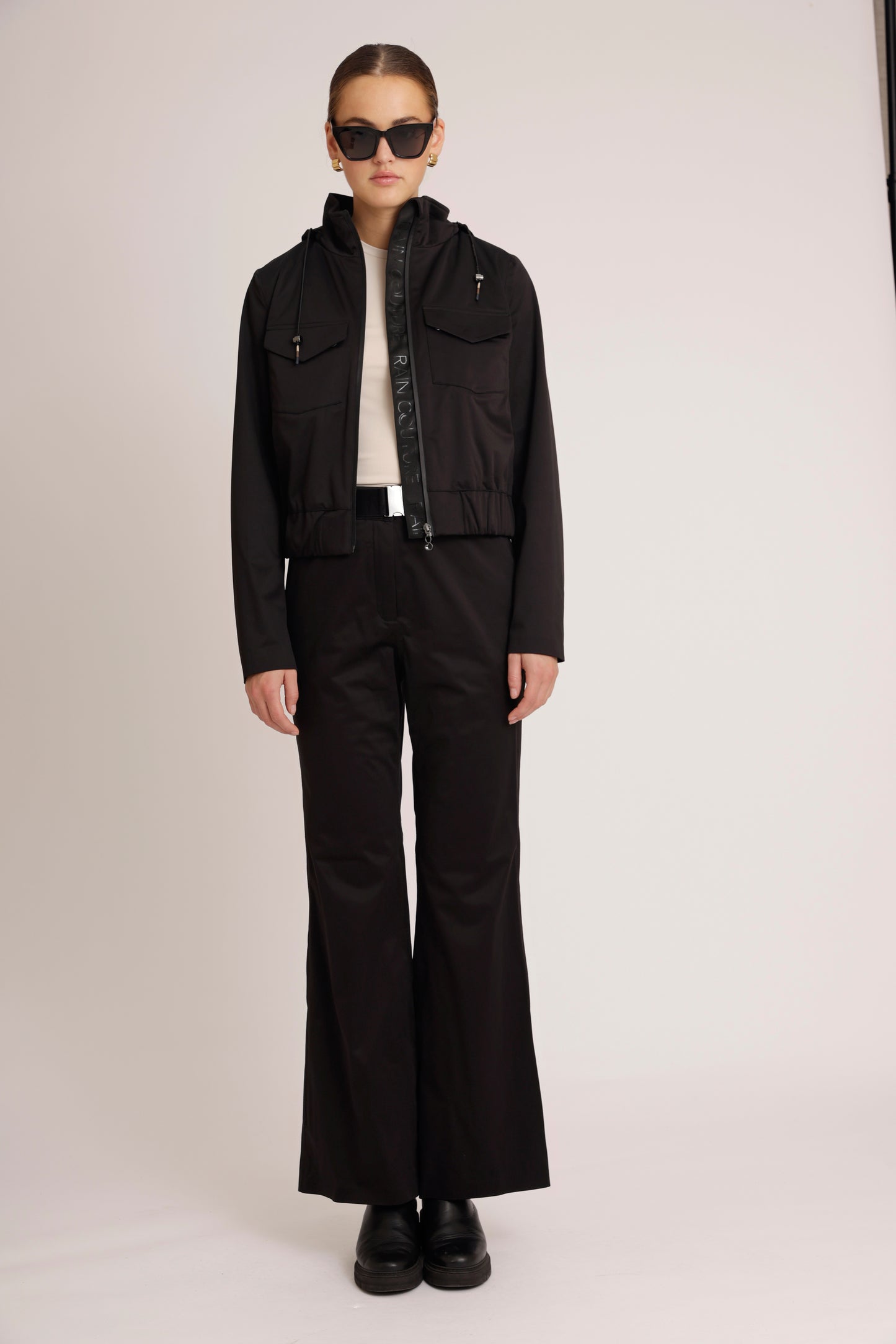 Waterproof Stretchable Bomber Jacket | Black