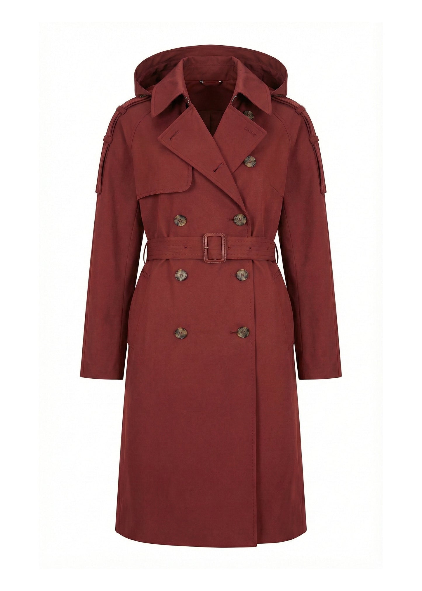 Waterproof Relaxed Fit Trenchcoat | Burgundy