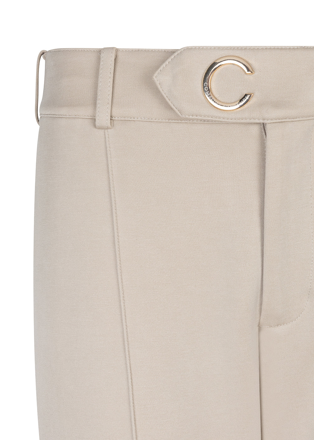 Wrinkle-Free Flared Stretchable Trousers | Beige