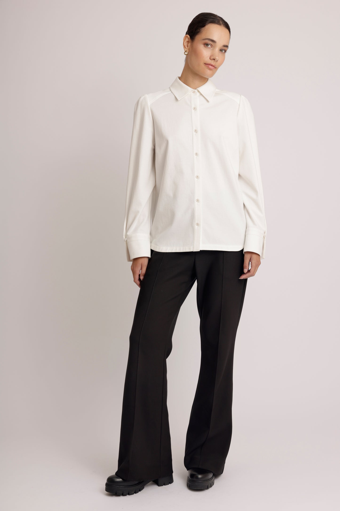 No-Iron Everyday Stretch Blouse | White