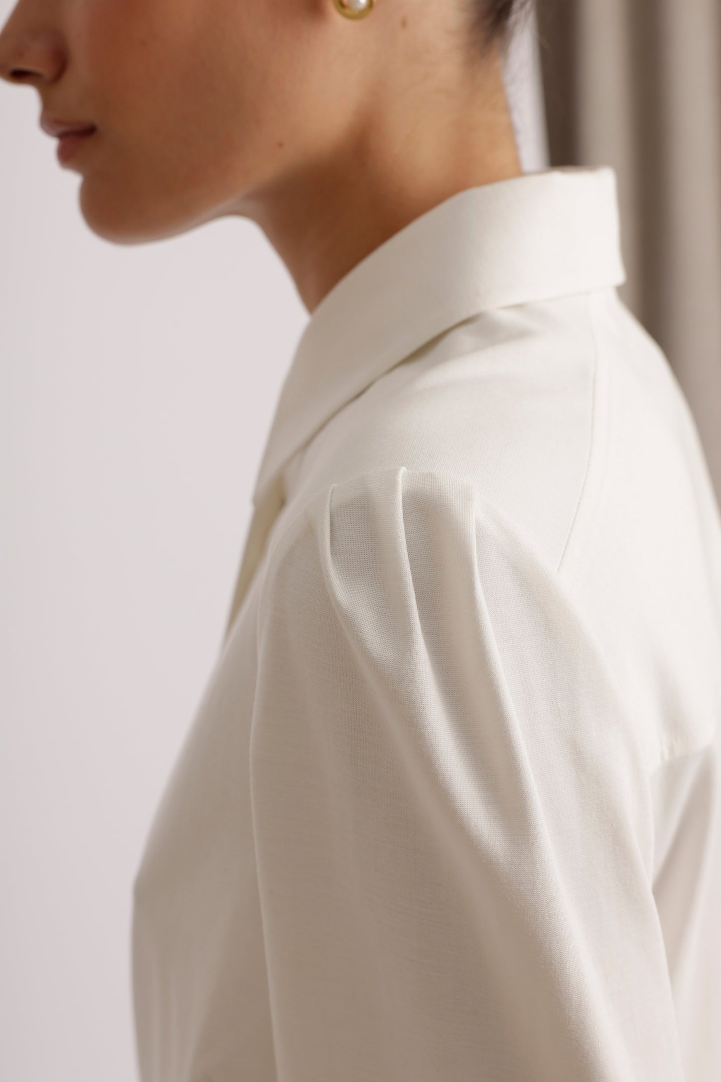 No-Iron Everyday Stretch Blouse | White