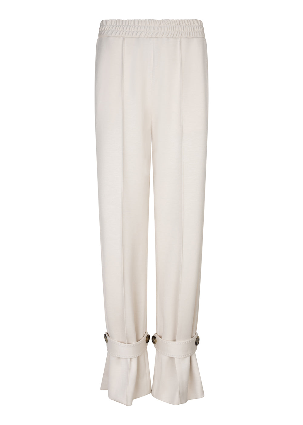 Soft-Stretch Belted Jogger | Creamy Beige