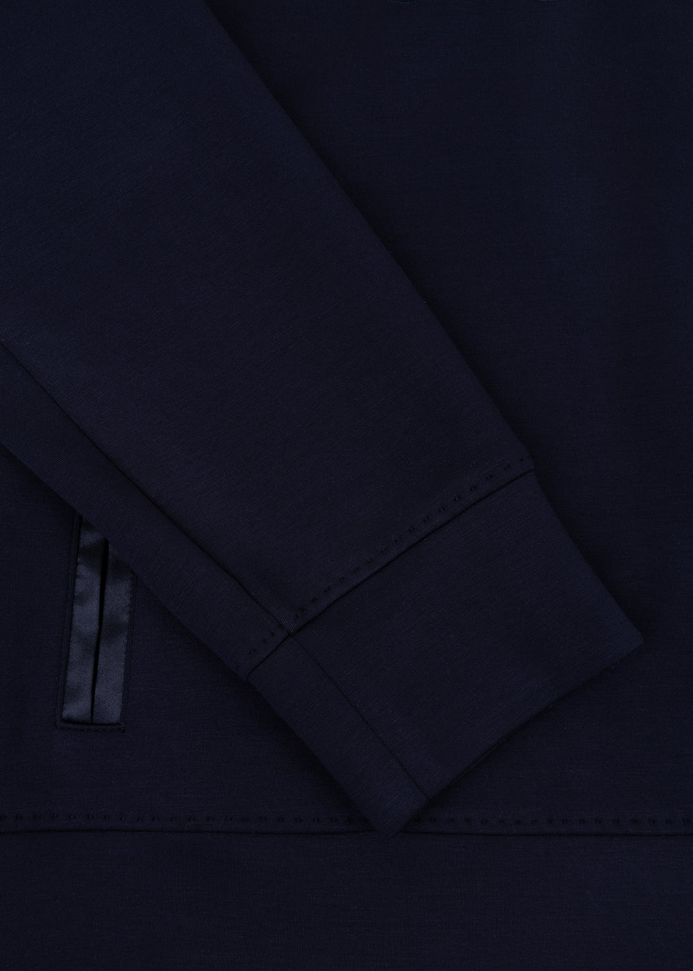Removable-Hood Logo Sweat | Navy