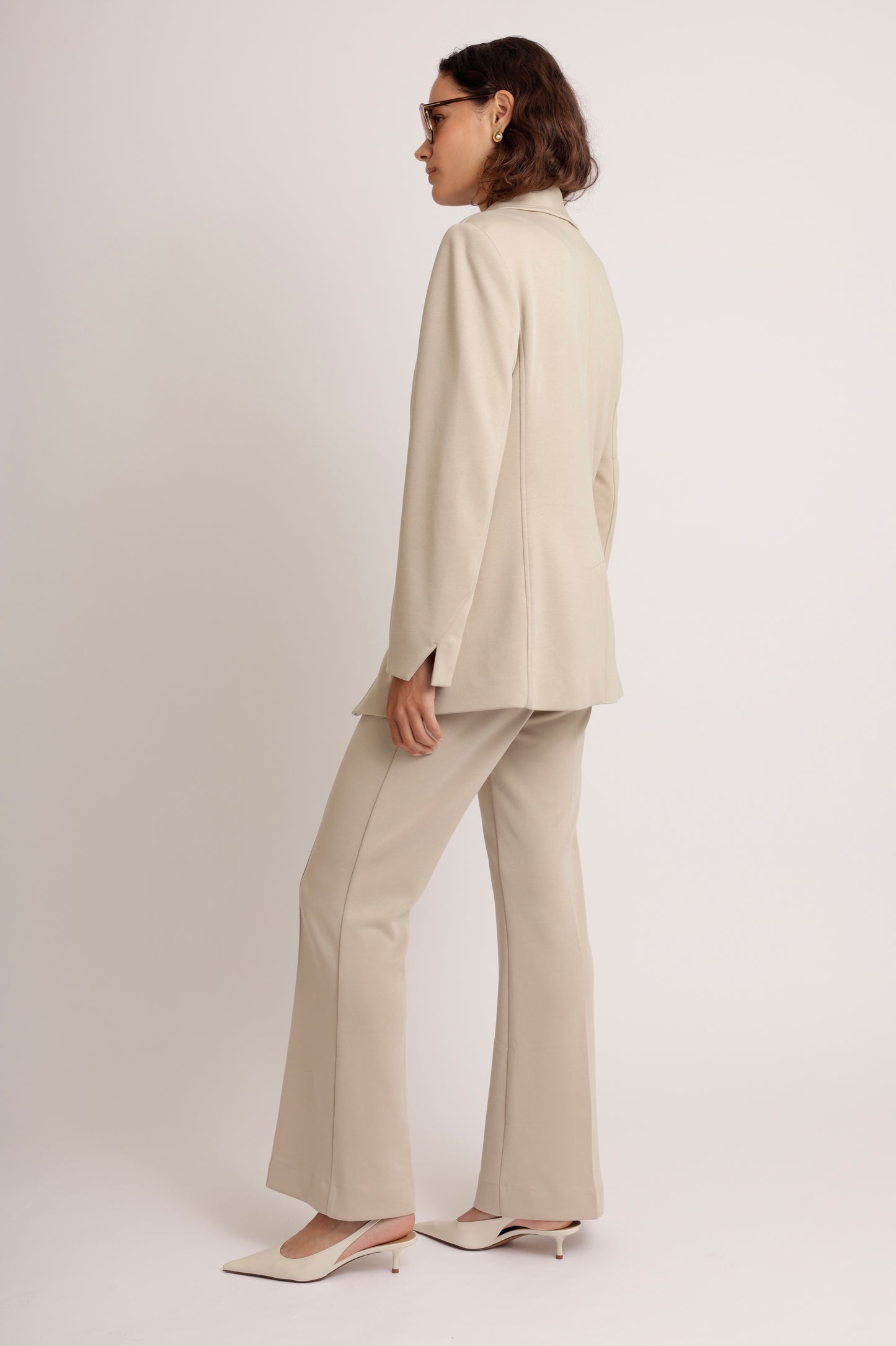 Wrinkle-Free Stretch Blazer | Beige