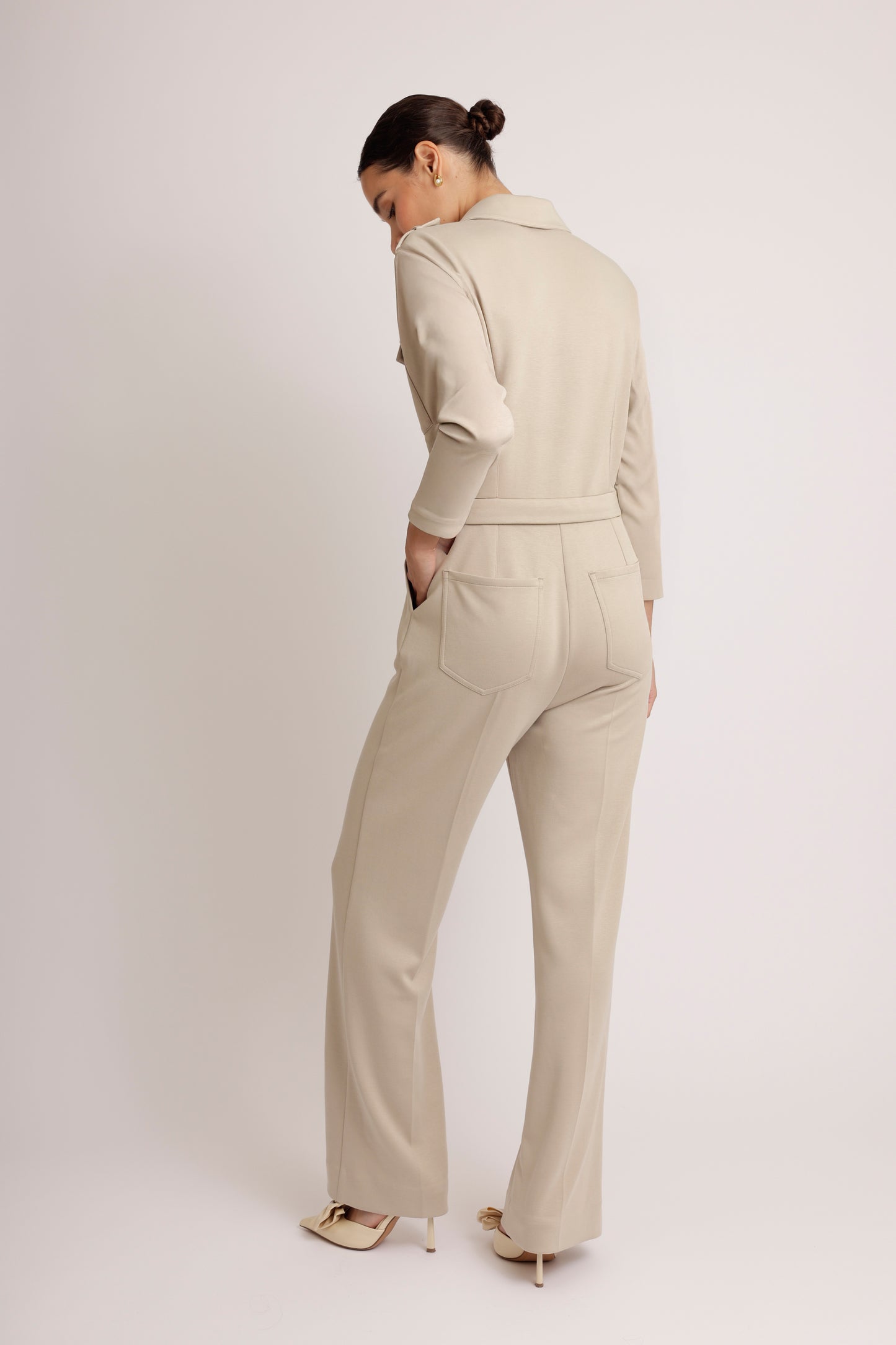 3-in-1 Zip-Off Jumpsuit | Beige