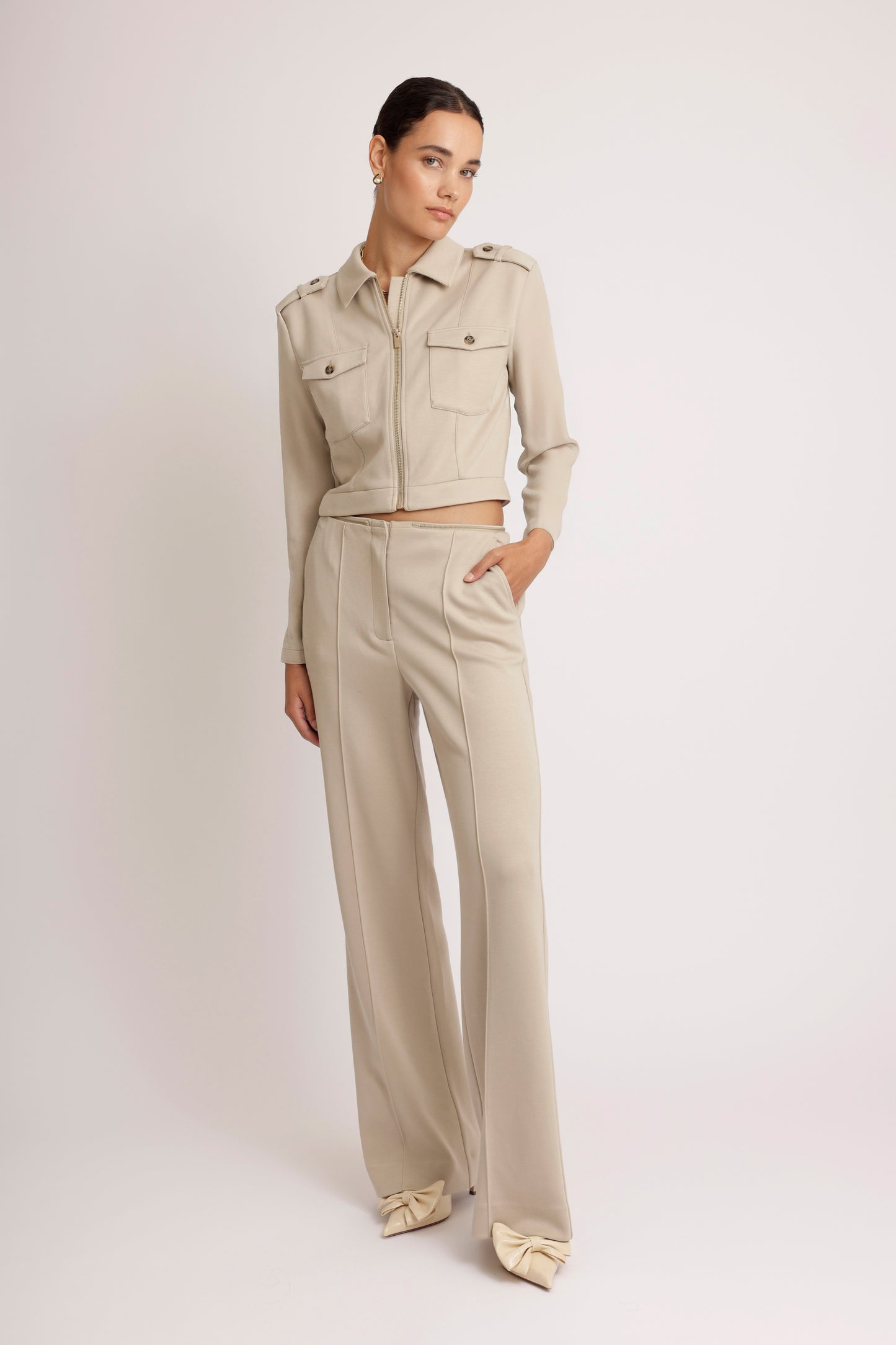 3-in-1 Zip-Off Jumpsuit | Beige