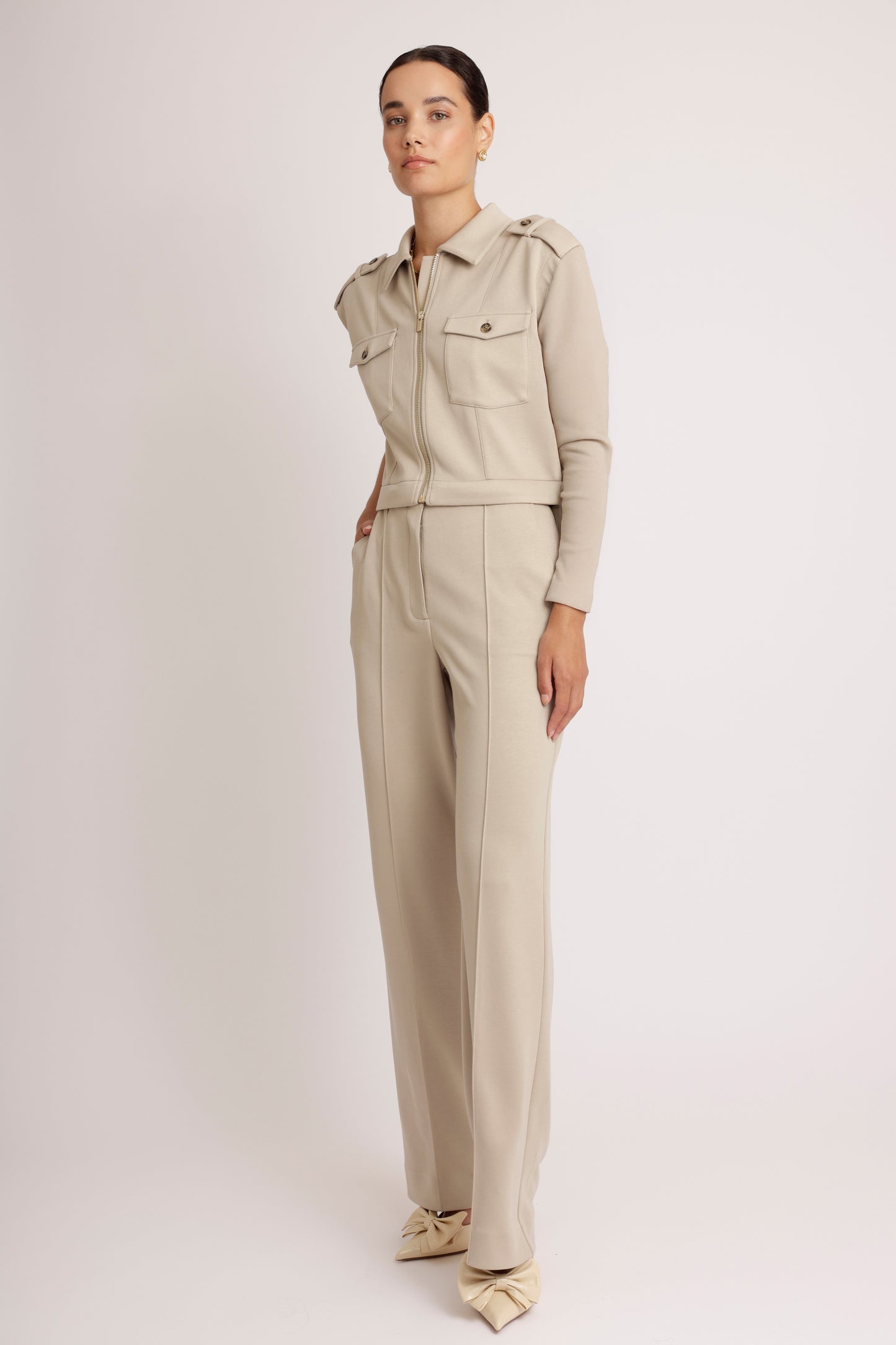 3-in-1 Zip-Off Jumpsuit | Beige