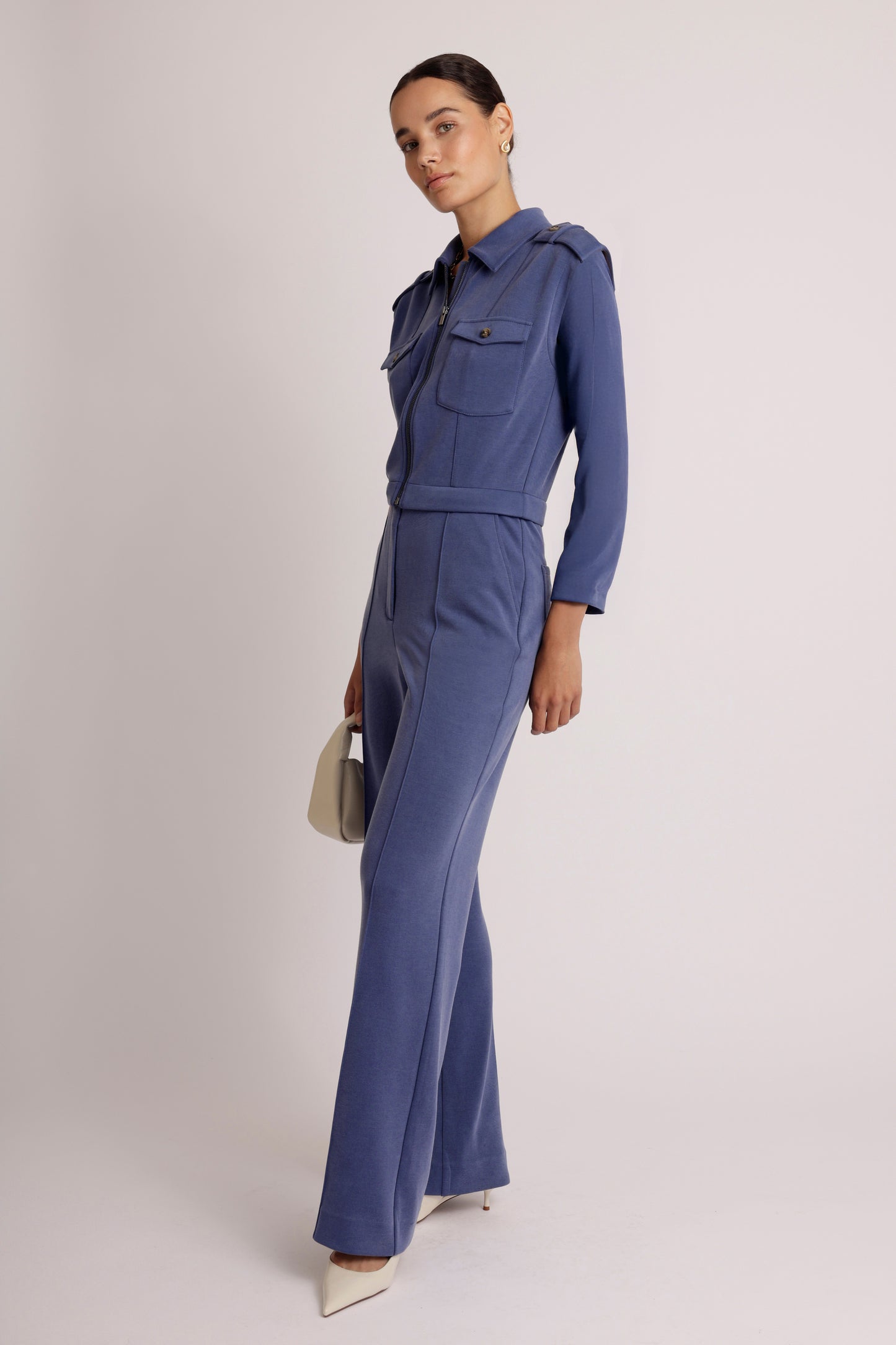3-in-1 Zip-Off Jumpsuit | Mid-Blue