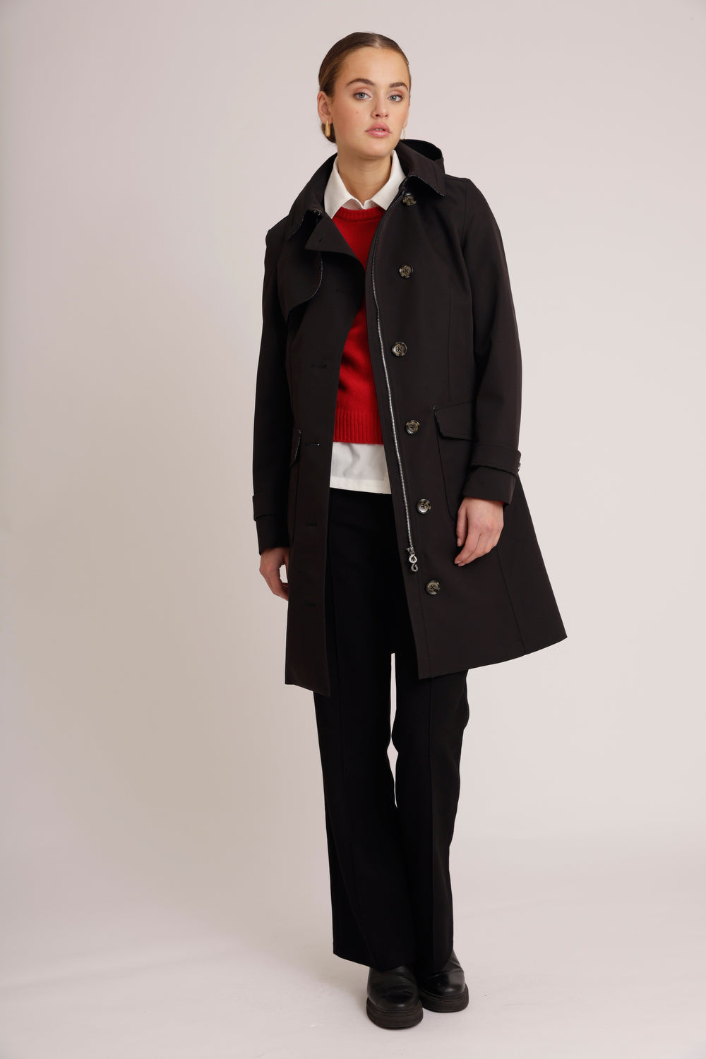 Waterproof Tailored To Fit Trenchcoat | Black