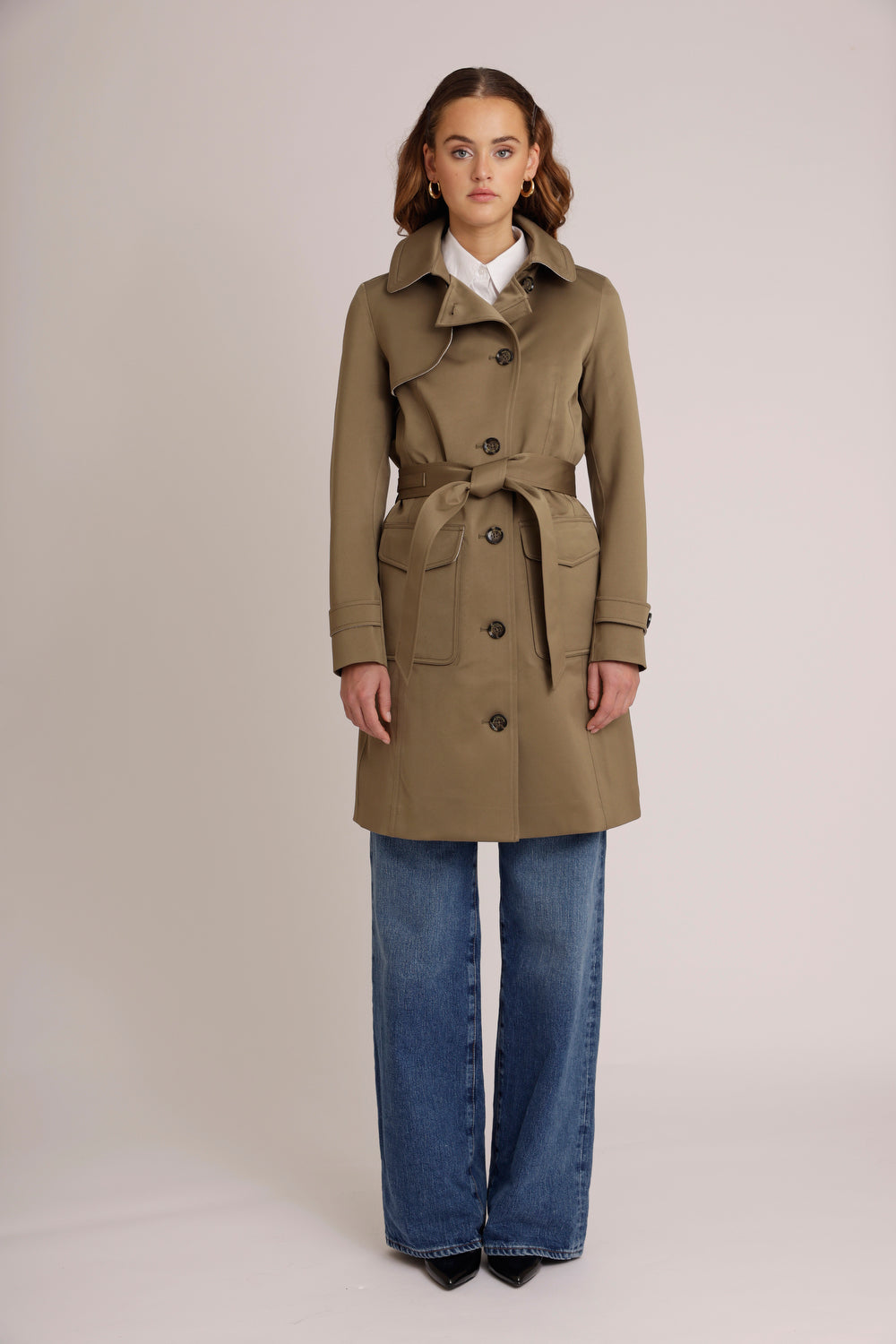 Waterproof Tailored To Fit Trenchcoat | Light Green