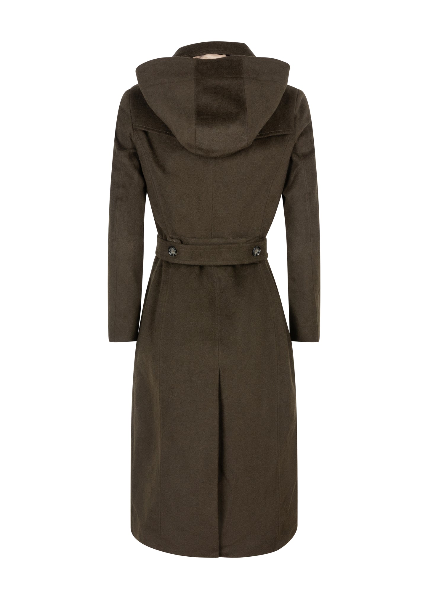 Waterproof Double Breasted Wool Trench | Green Wool