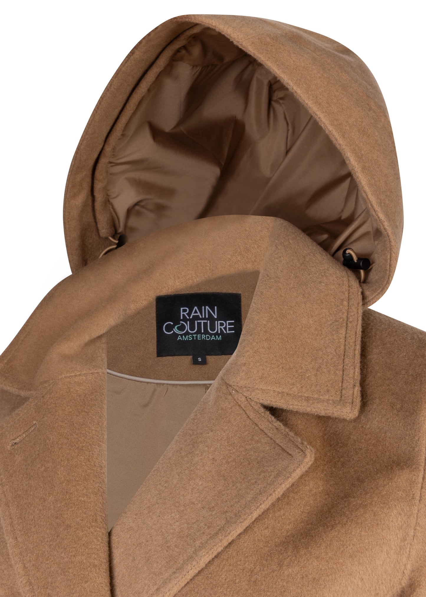 Waterproof Double Breasted Wool Trench | Soft Camel Wool