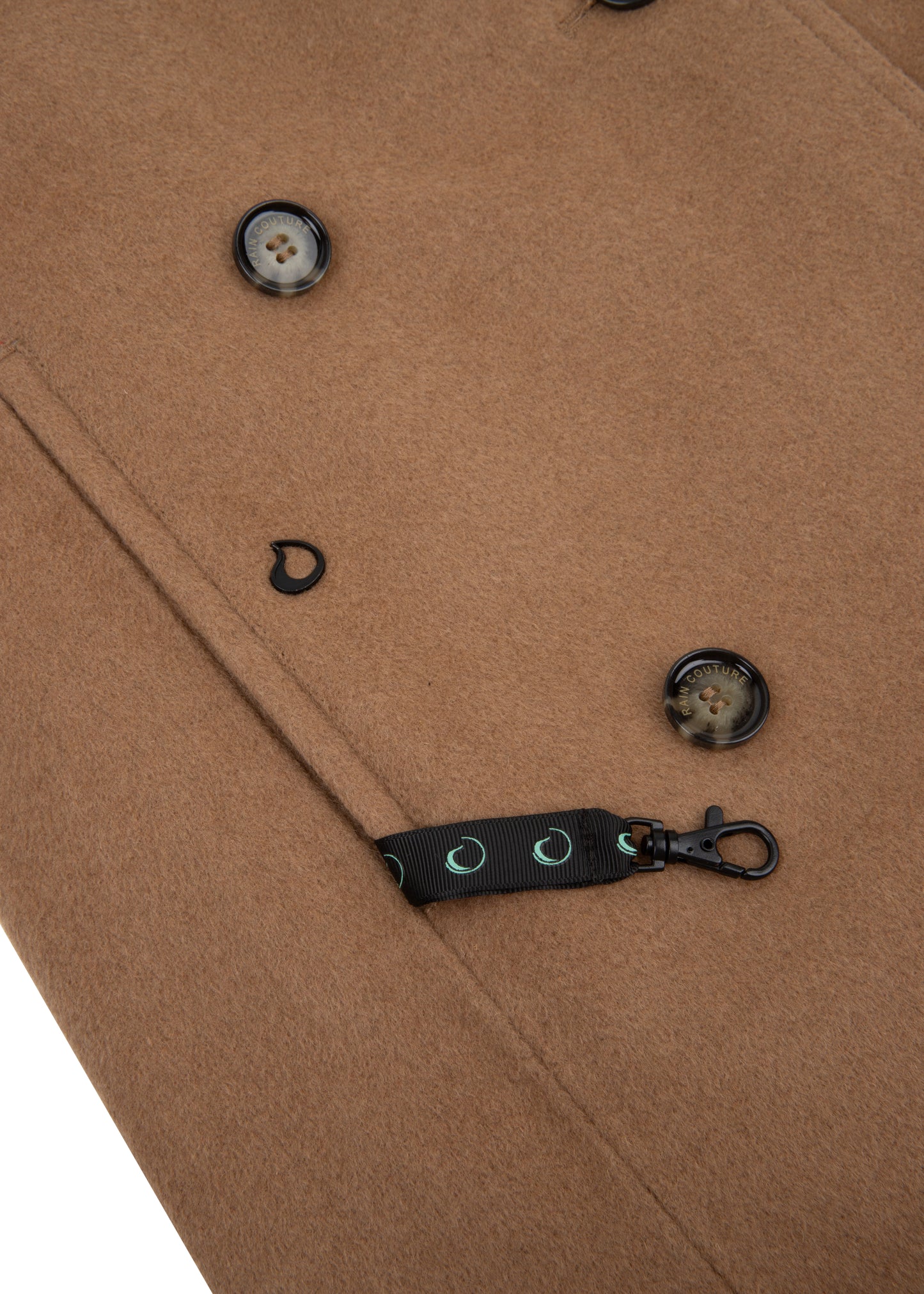 Waterproof Double Breasted Wool Trench | Soft Camel Wool