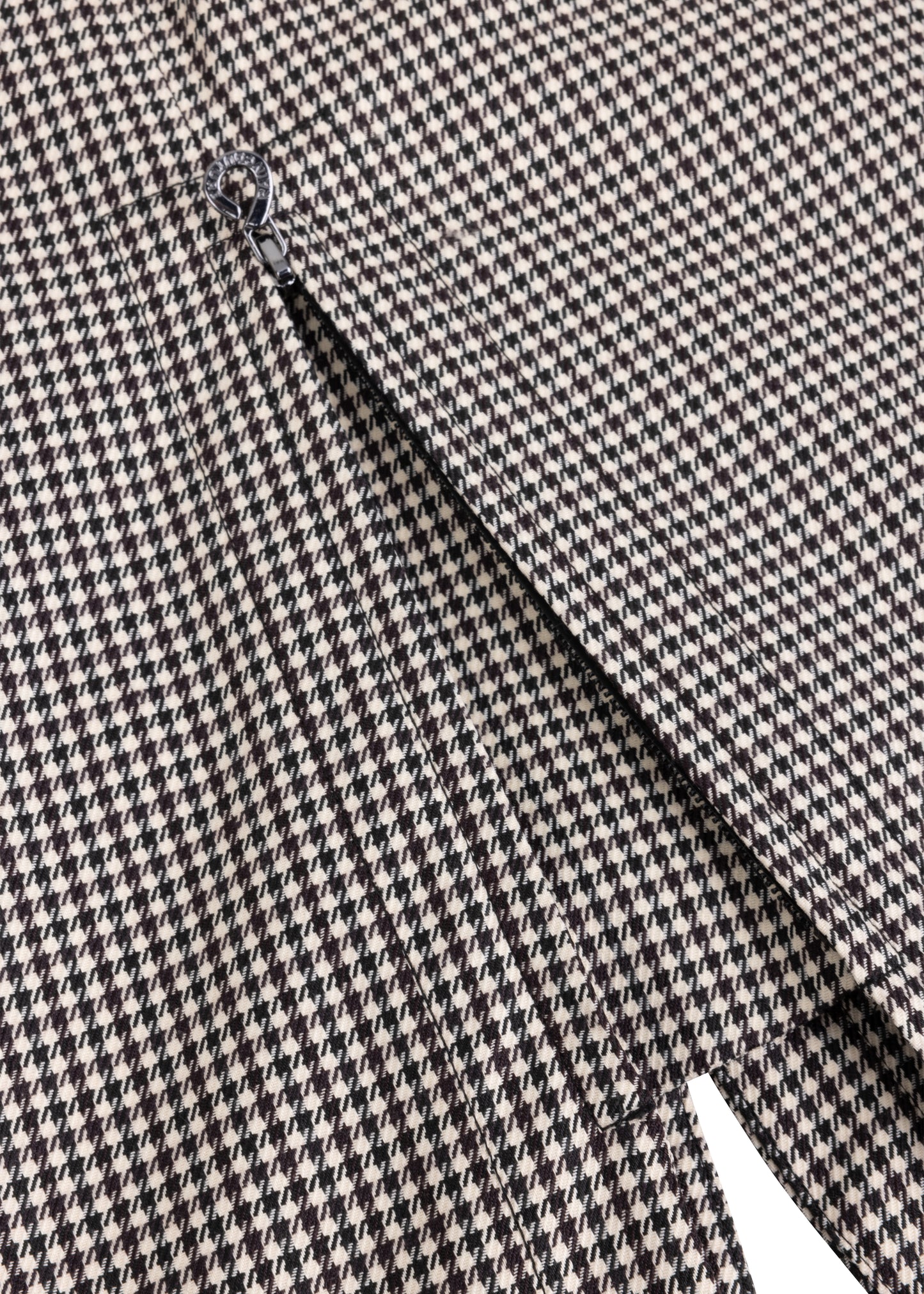 Waterproof Luxury Tailored Poncho | Black Houndstooth