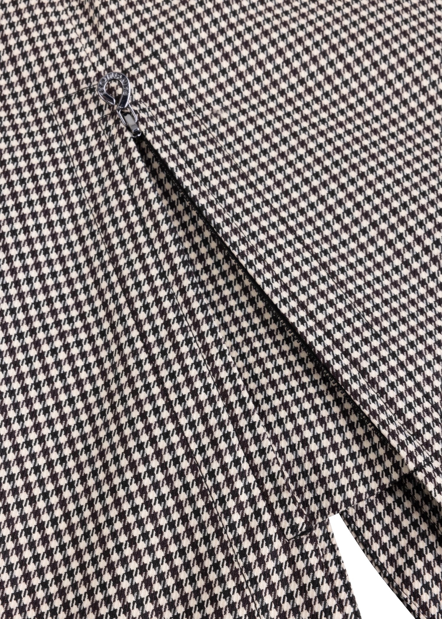 Waterproof Luxury Tailored Poncho | Black Houndstooth