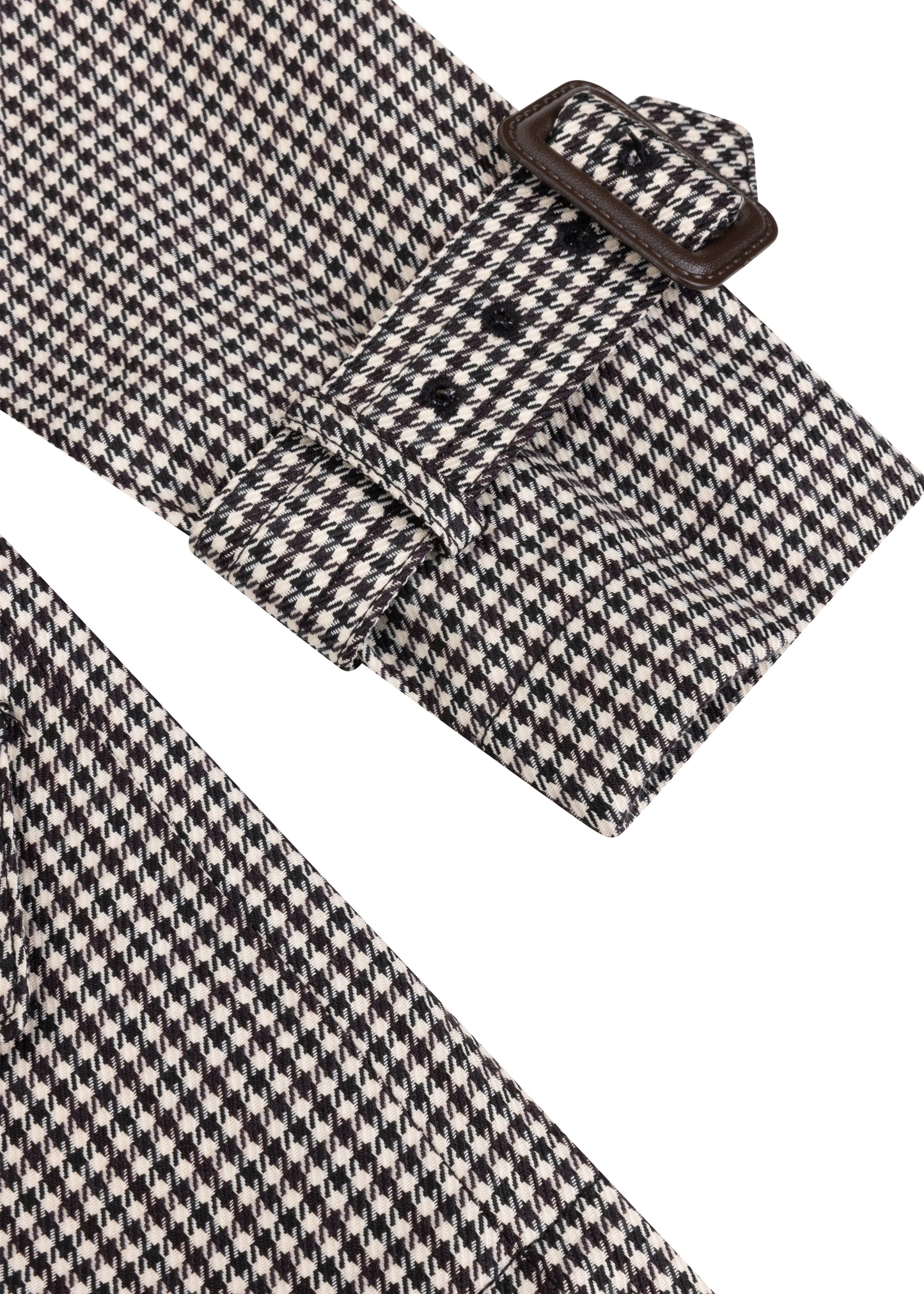 Waterproof Luxury Tailored Poncho | Black Houndstooth