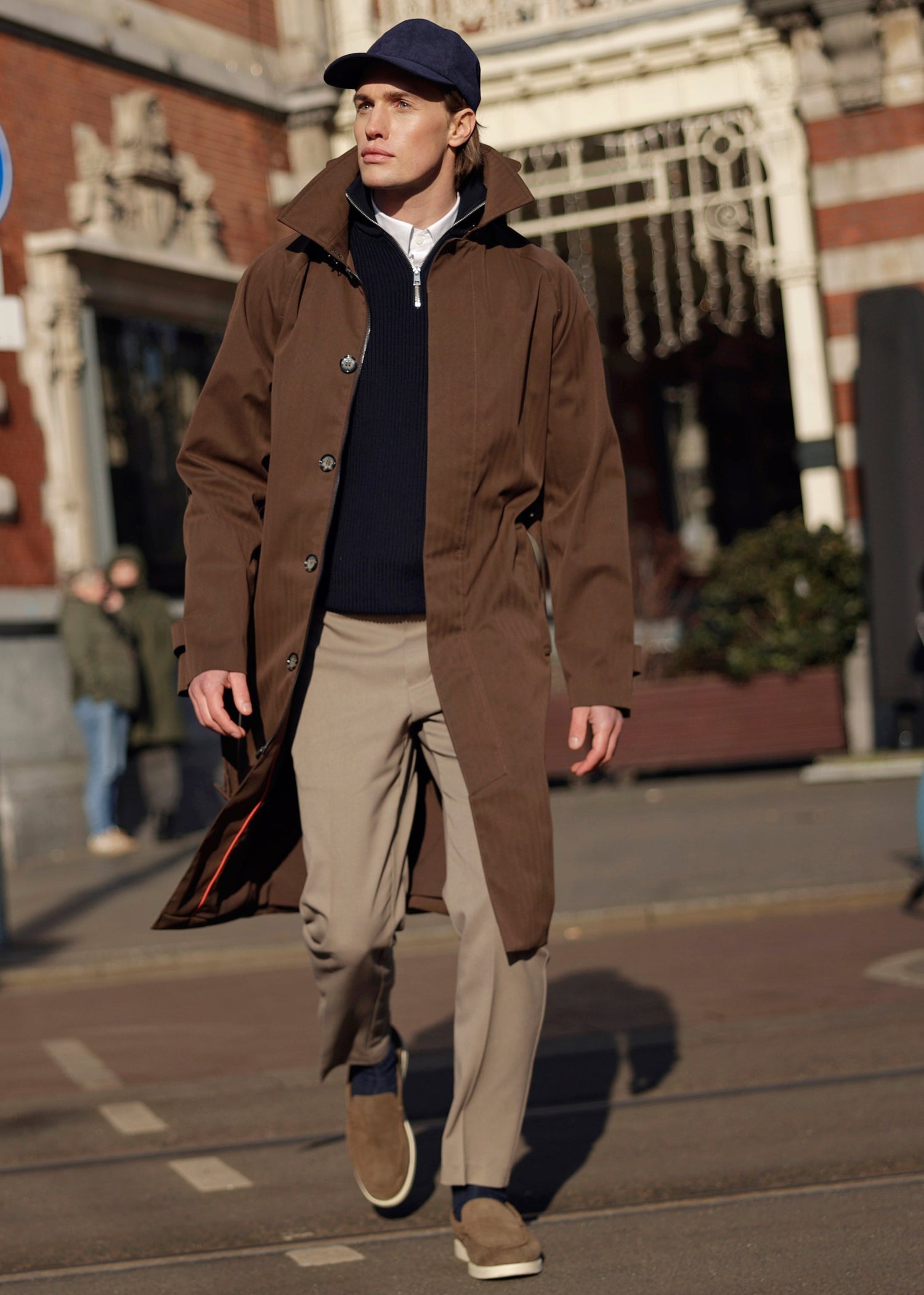 Waterproof Long Trench  |  Brown