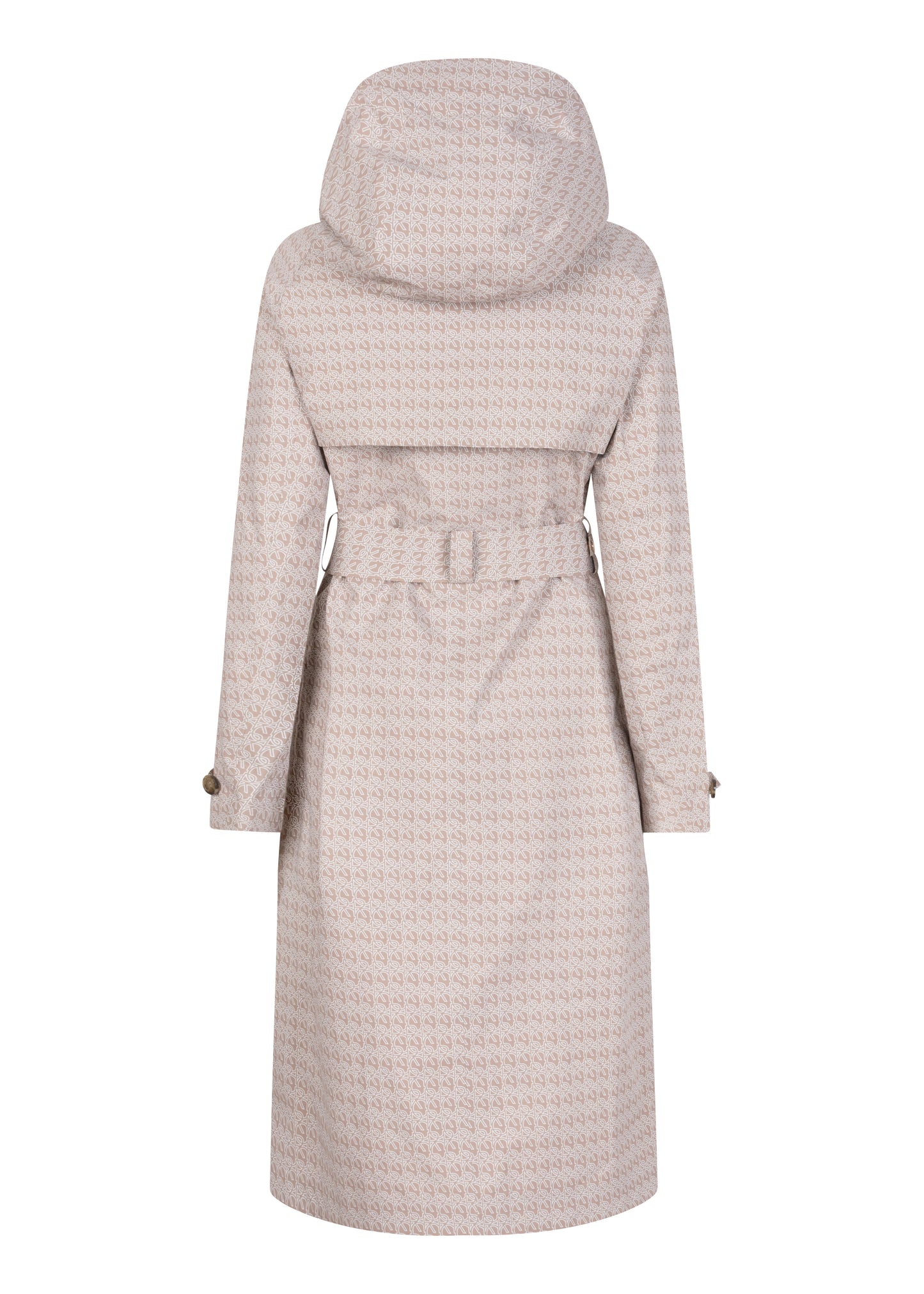 Waterproof Packable Straight-Fit Trenchcoat | Beige Monogram