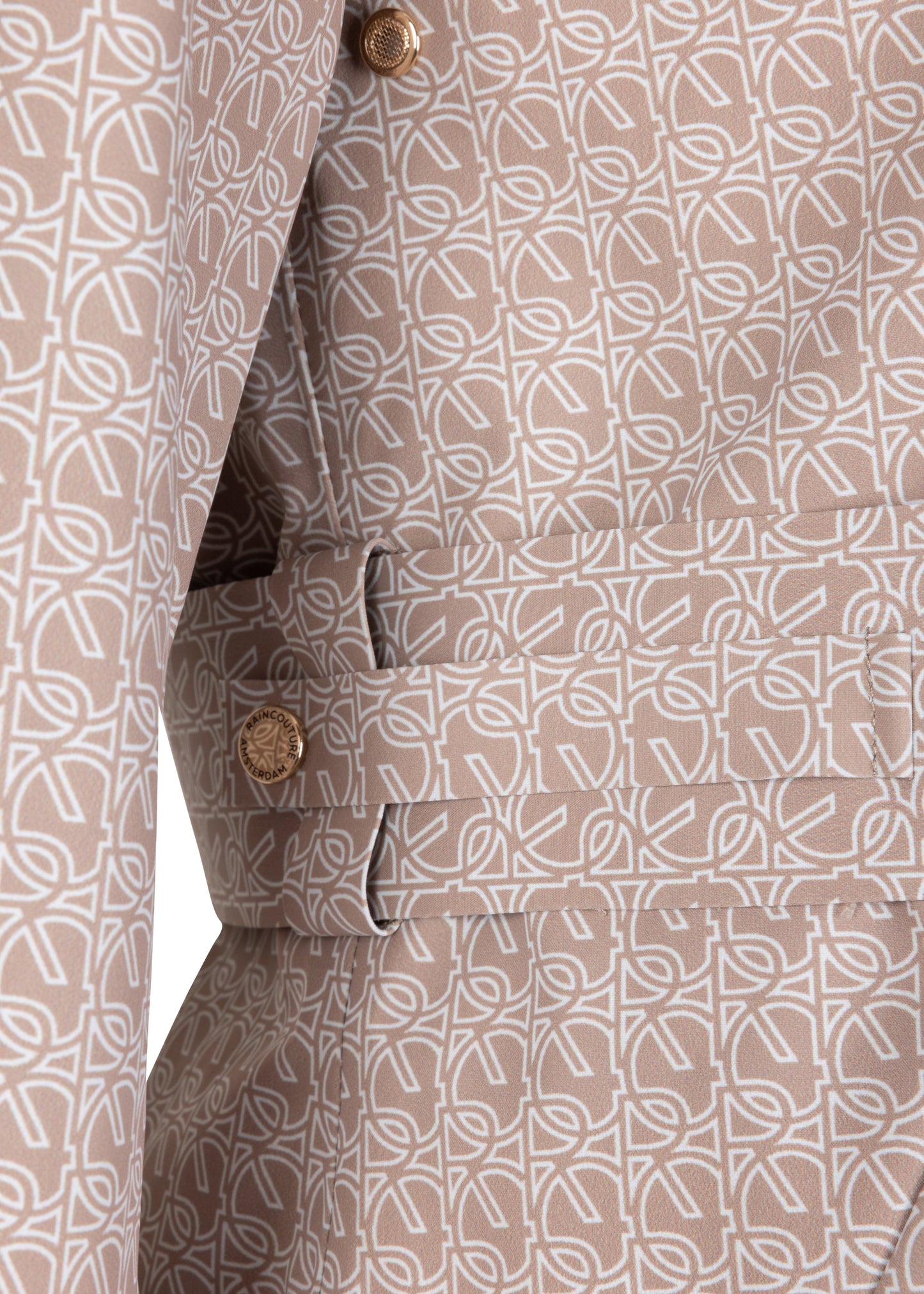 Waterproof Packable Straight-Fit Trenchcoat | Beige Monogram