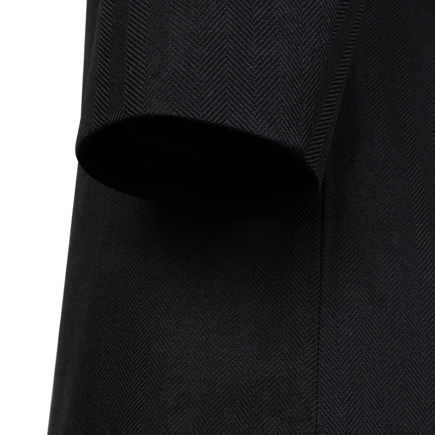 Waterproof Tailored Fit Parka | Black Herringbone