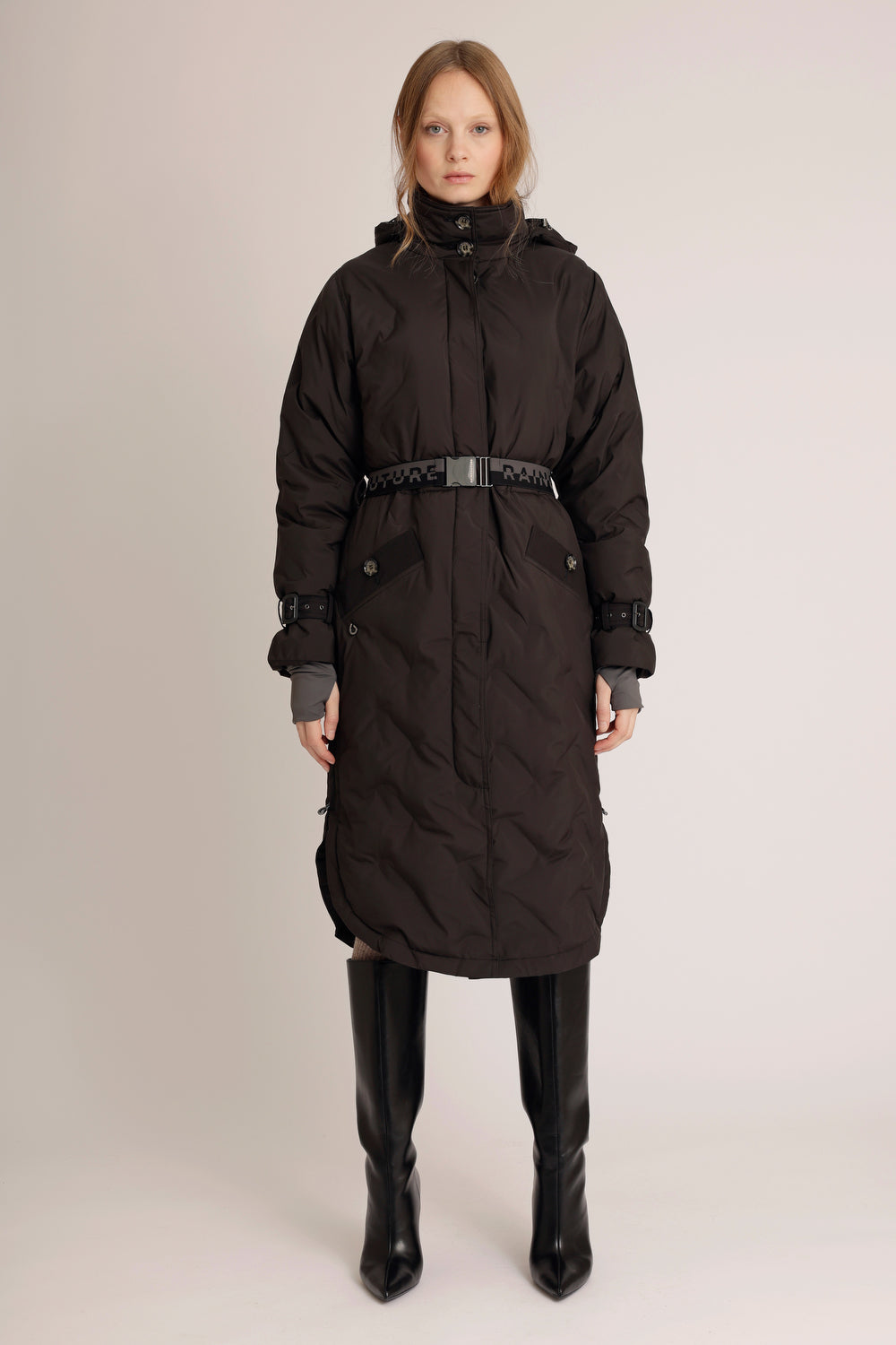 Waterproof Puffer Poncho | Black
