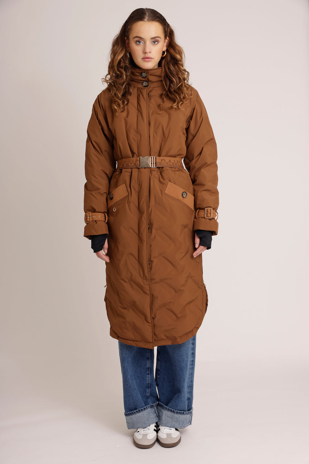 Waterproof Puffer Poncho | Bronze