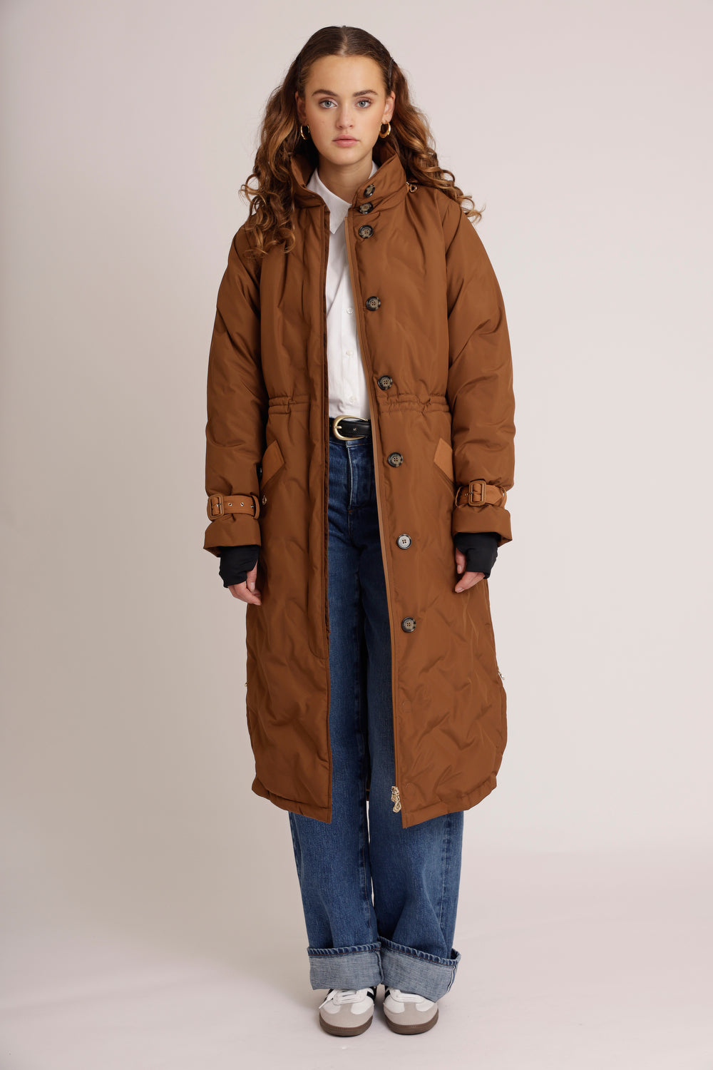 Waterproof Puffer Poncho | Bronze