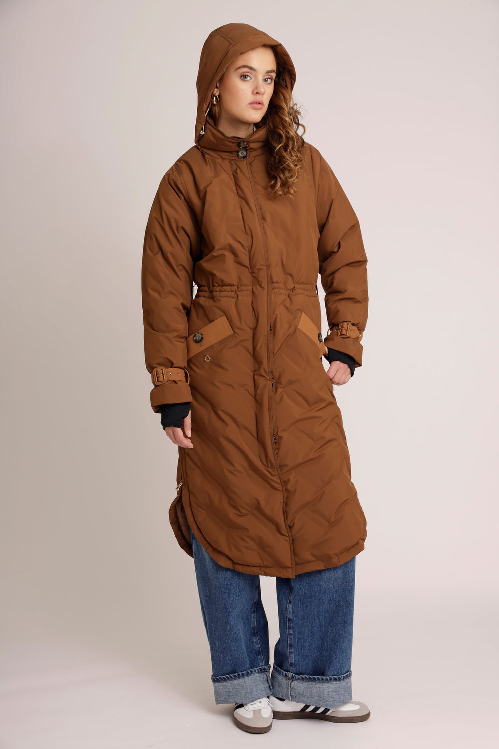 Waterproof Puffer Poncho | Bronze