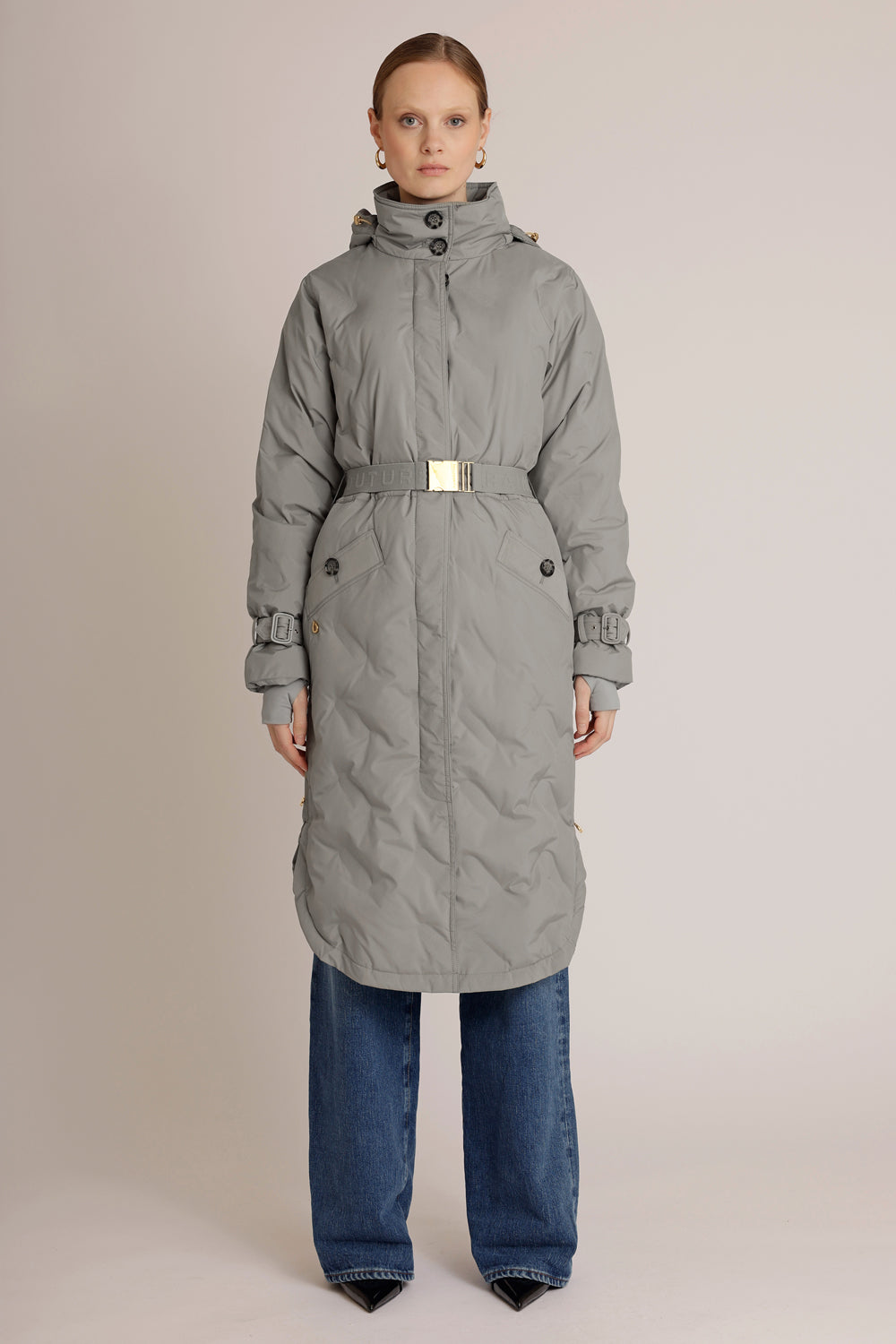 Waterproof Puffer Poncho | Green