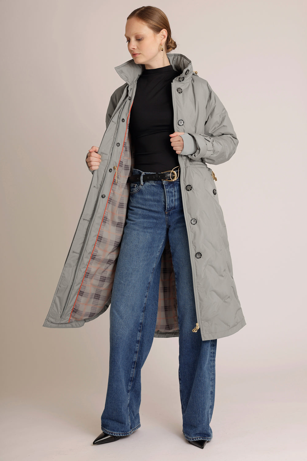 Waterproof Puffer Poncho | Green