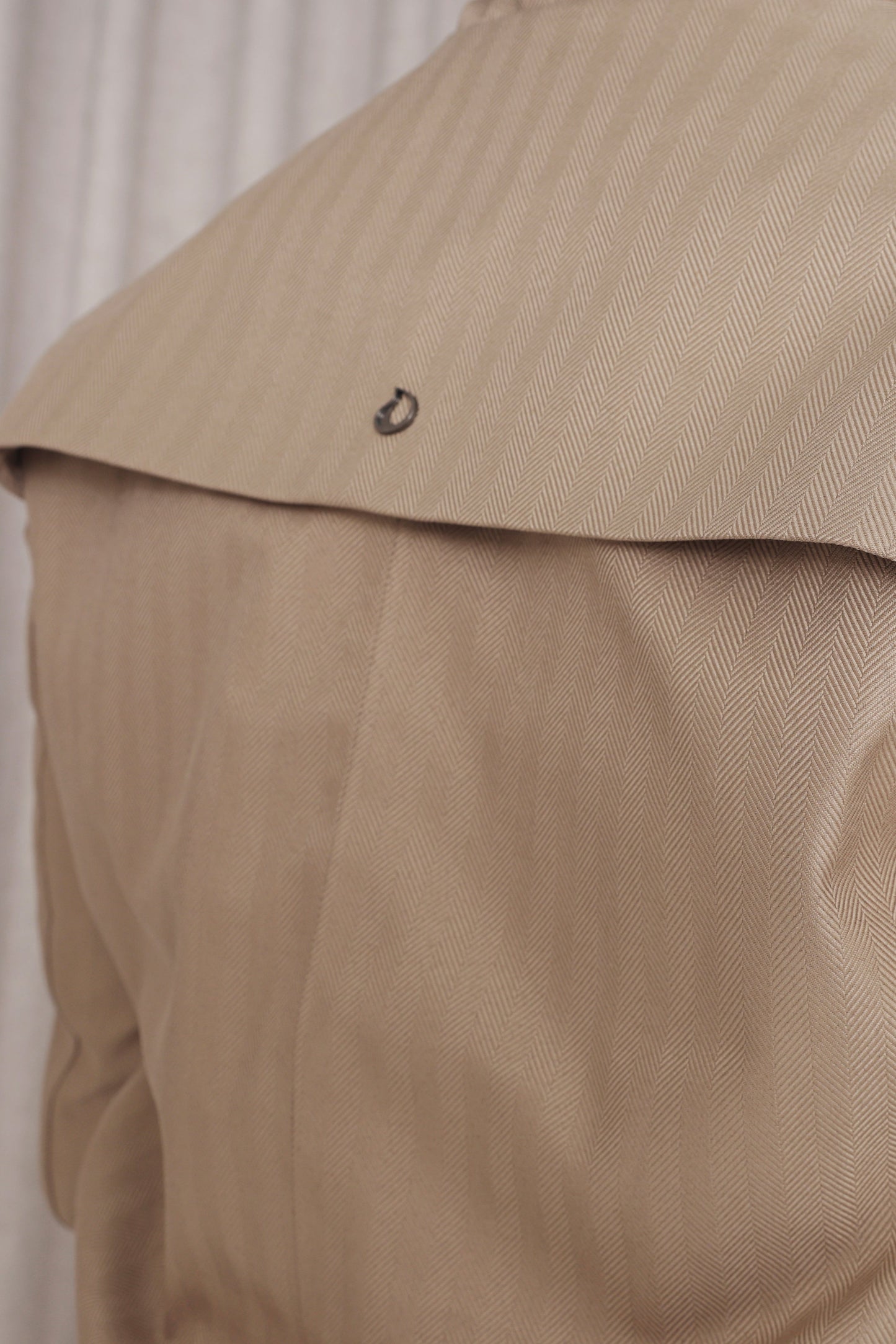 Waterproof Tailored Fit Parka | Beige Herringbone