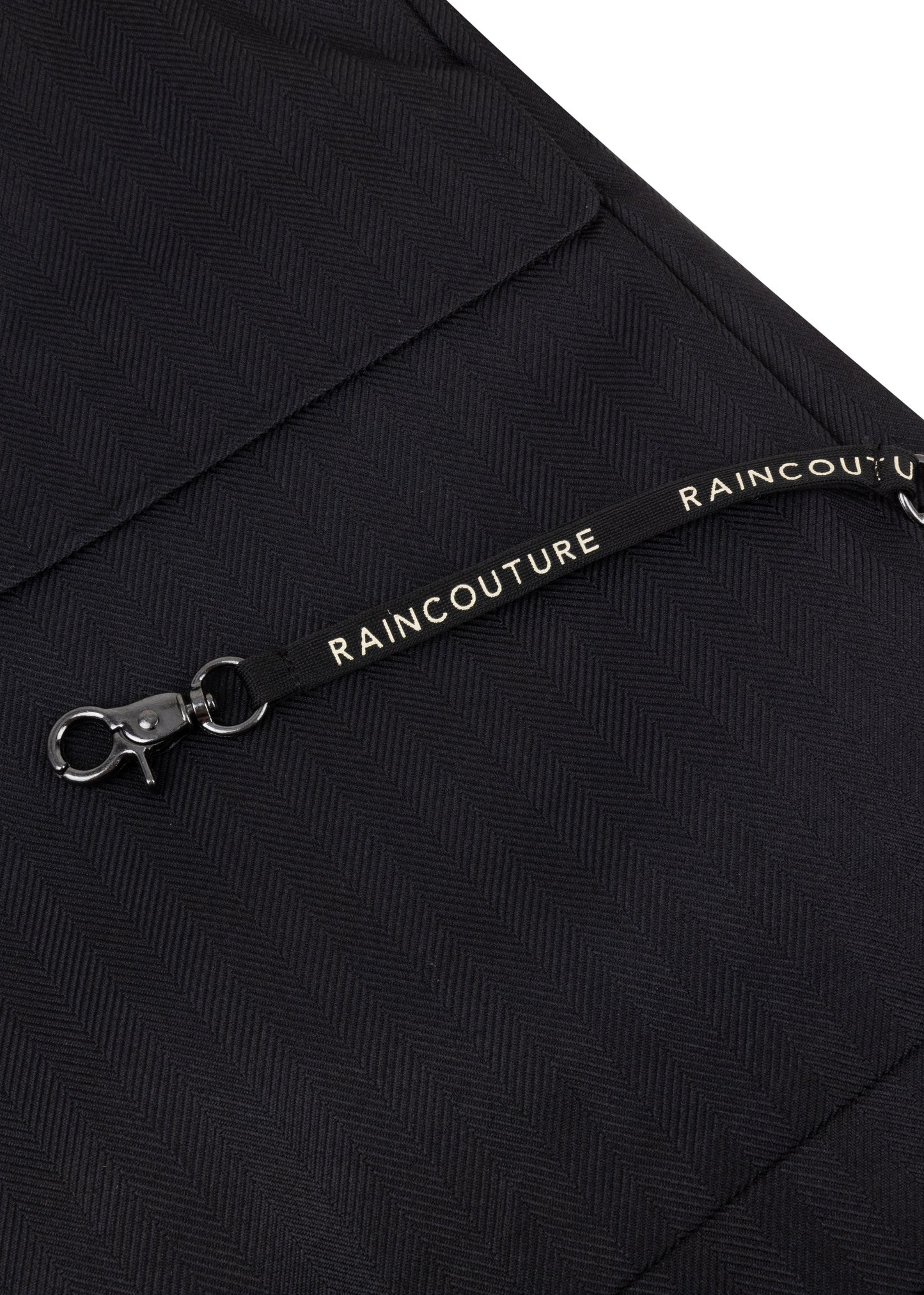 Waterproof Relaxed Fit Short Jacket | Black Herringbone
