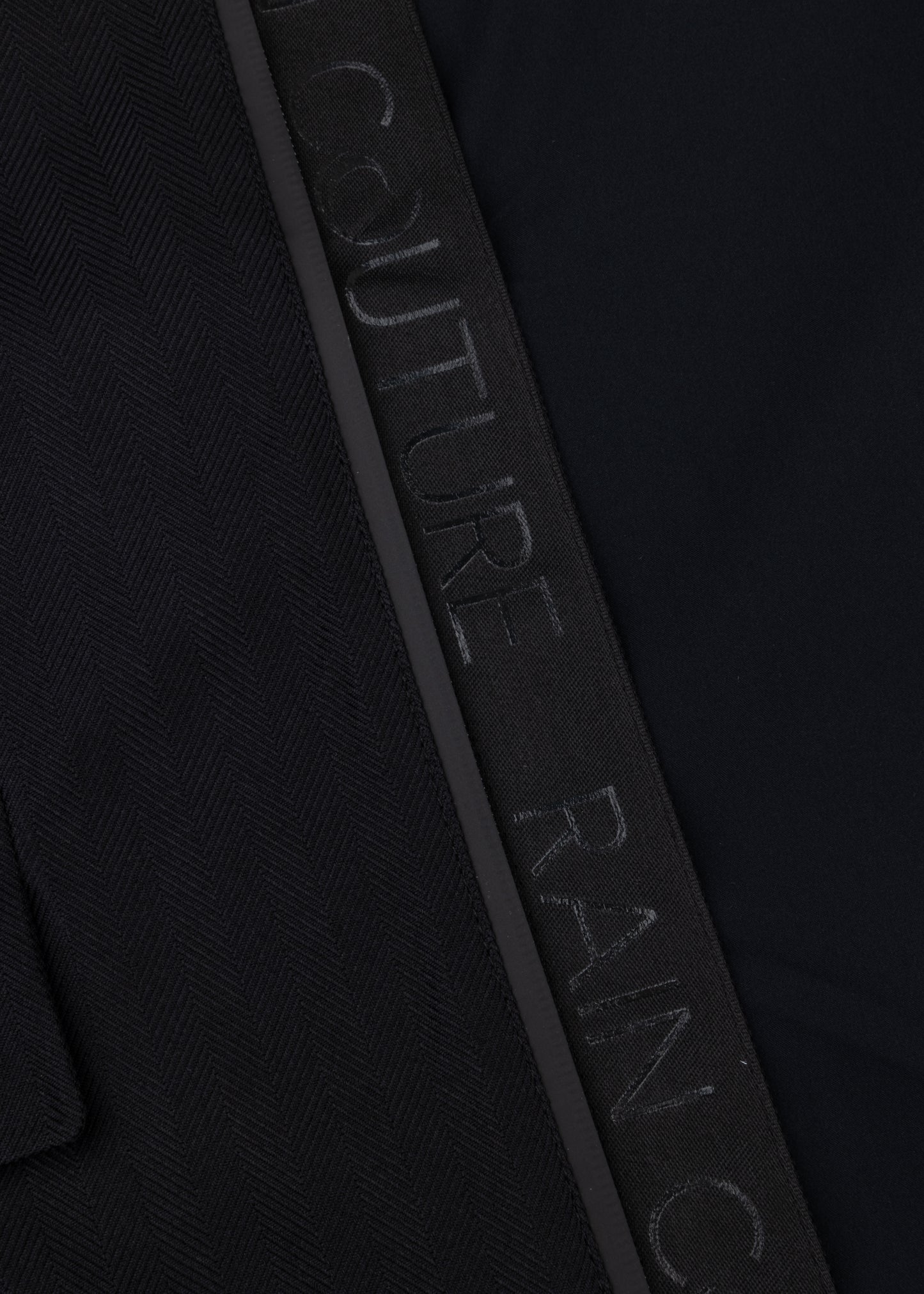 Waterproof Relaxed Fit Short Jacket | Black Herringbone