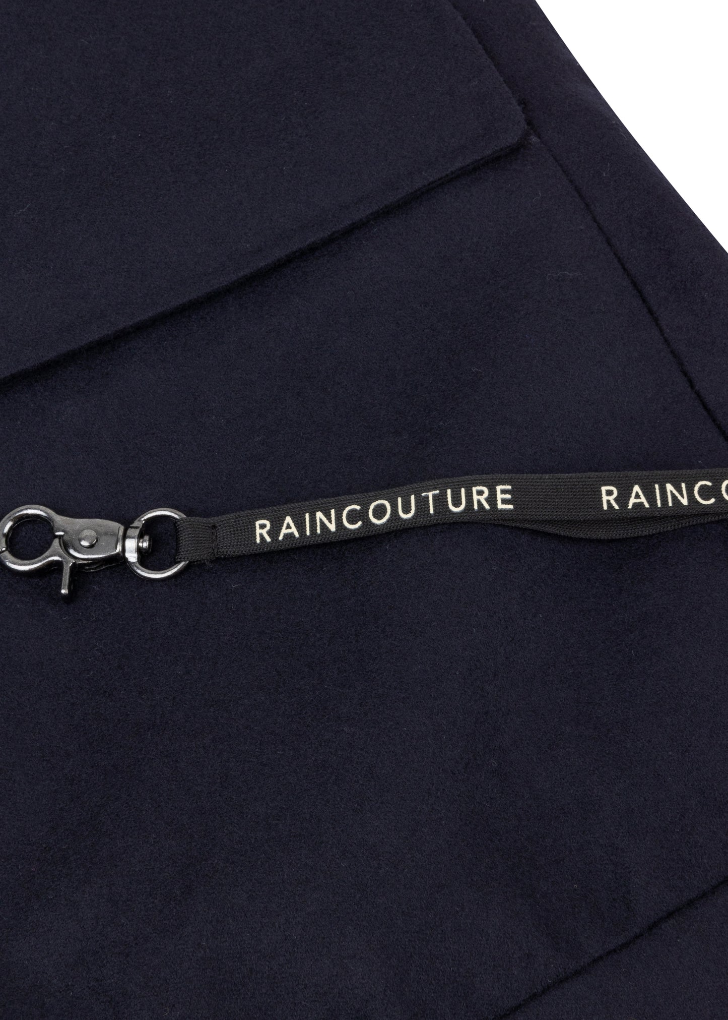 Waterproof Relaxed Fit Short Jacket | Navy Wool