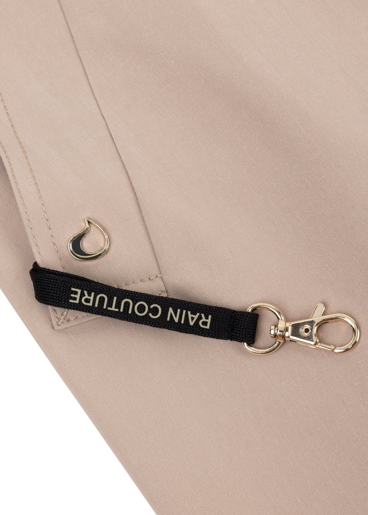 Waterproof Straight-Fit Short Trenchcoat | Beige Herringbone