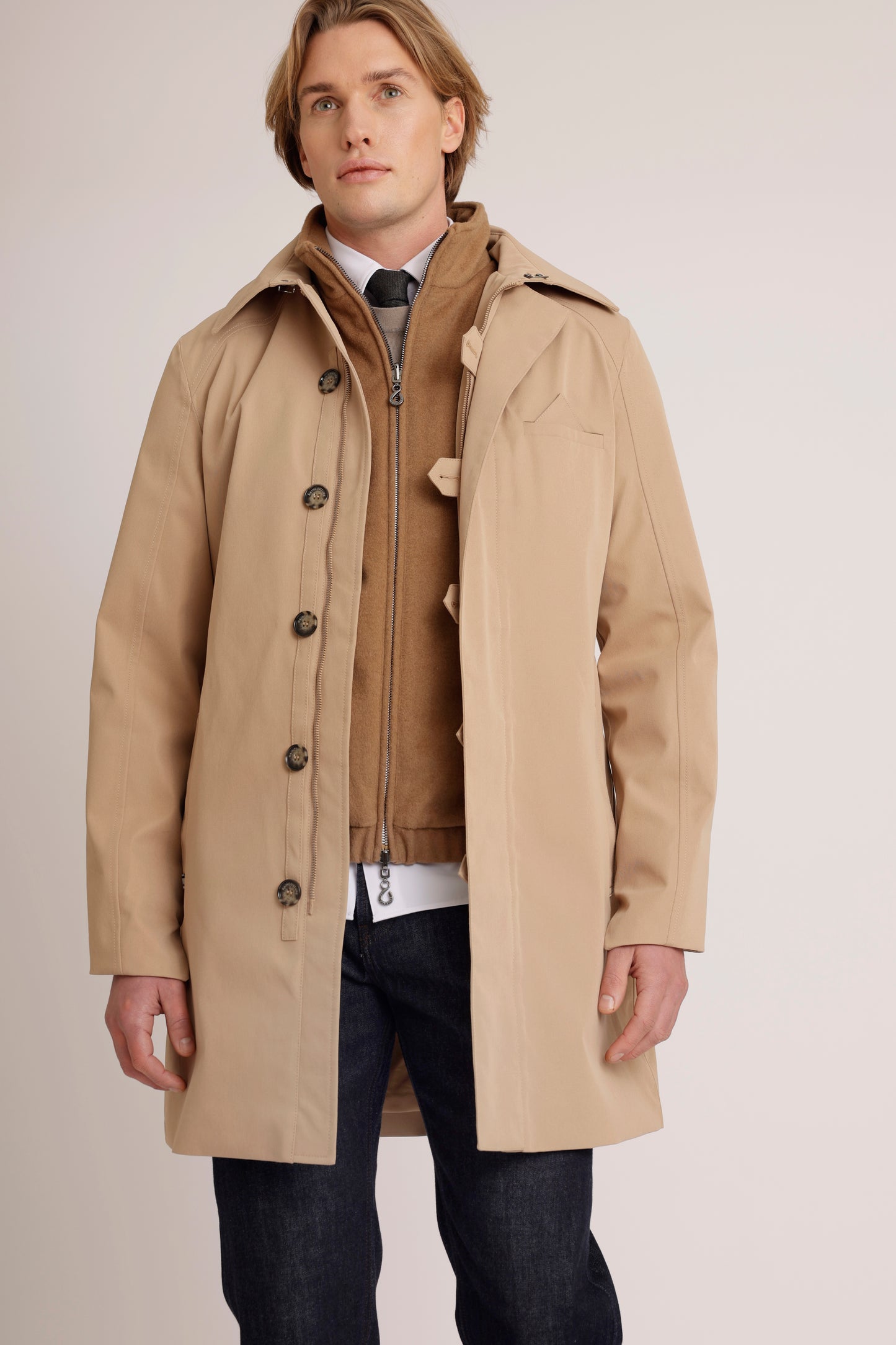 Waterproof Straight Fit Trenchcoat | Camel