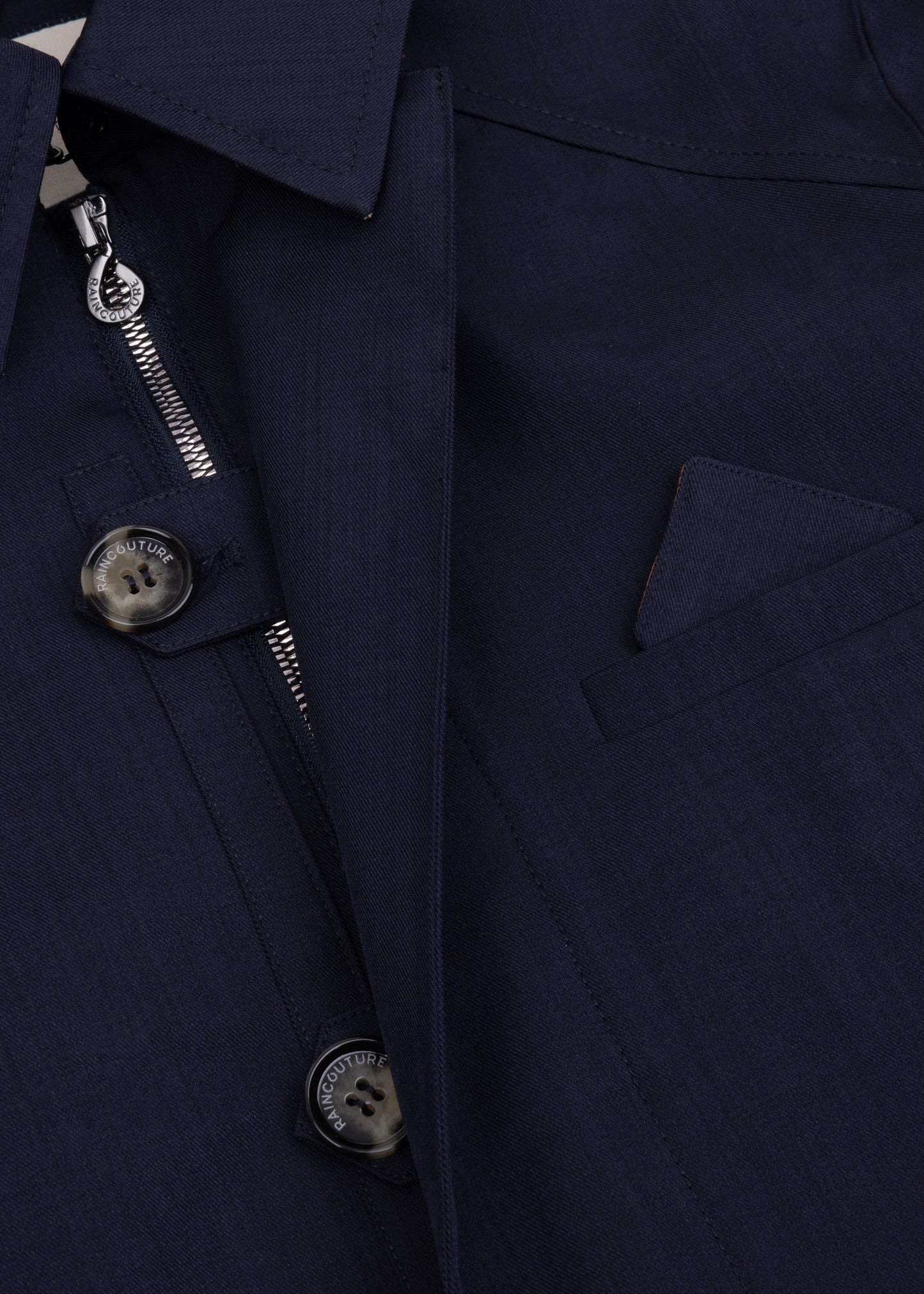 Waterproof Straight Fit Trenchcoat | Navy Melange
