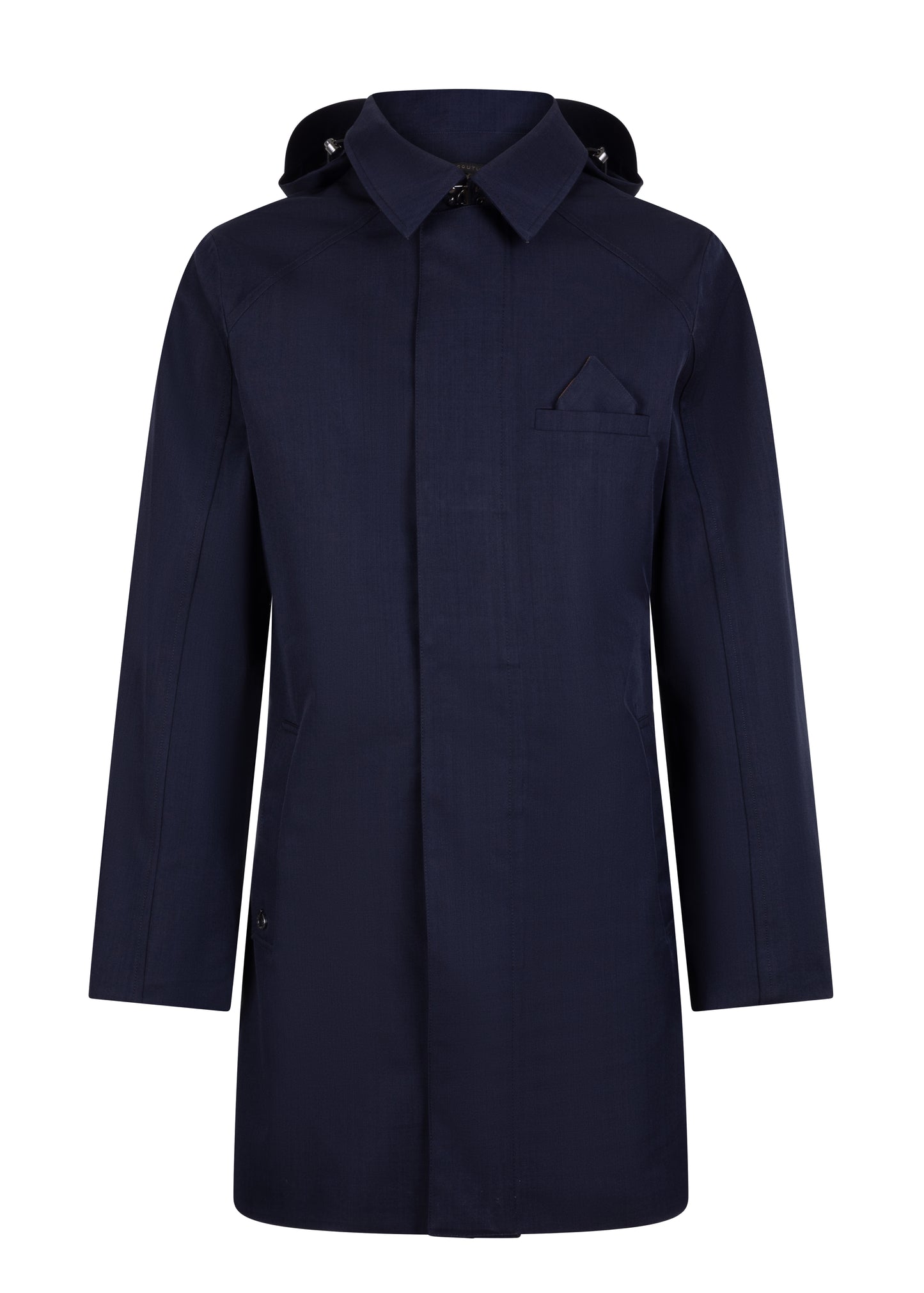 Waterproof Straight Fit Trenchcoat | Navy Melange