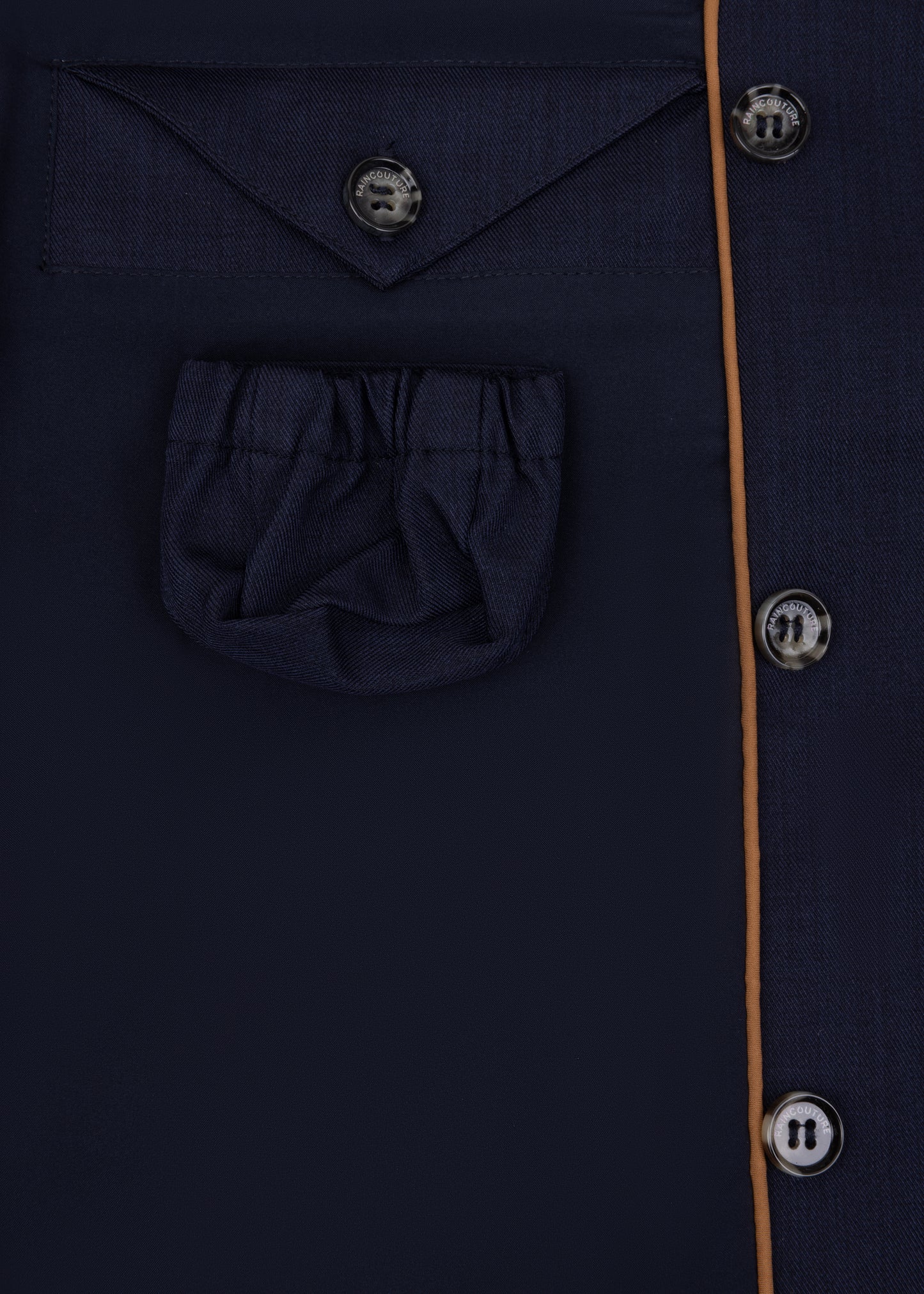 Waterproof Straight Fit Trenchcoat | Navy Melange